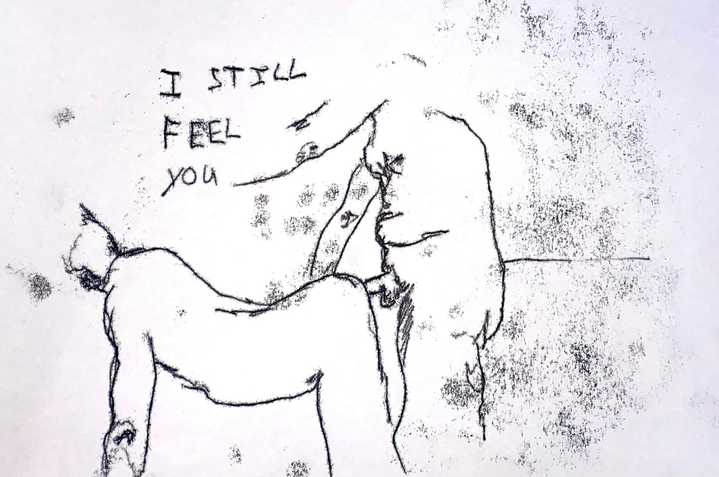 I Still Feel You, original Max Hammond contemporary confessional artist, signed, dated, print, 1/1