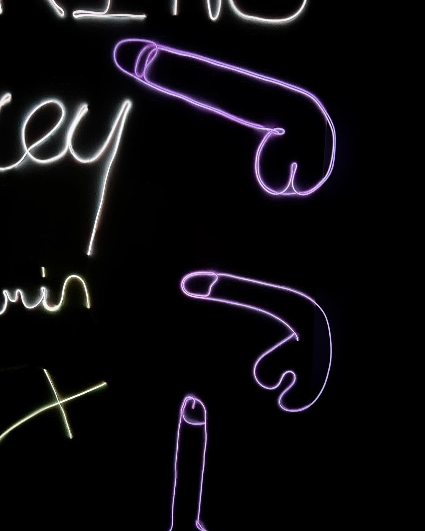 Max Hammond “It’s not a fucking TRACEY EMIN X” 2022 Neon on canvas, custom neon
