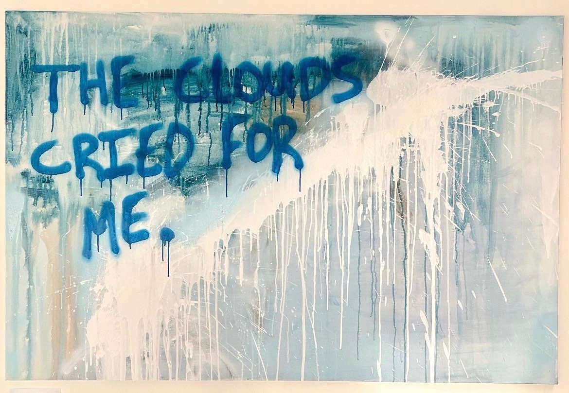 Max Hammond “The Clouds Cried For Me” 2022, Tracey Emin, abstract, painting, gift, gay, lgbt