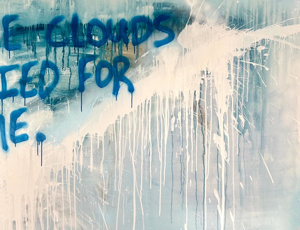 Max Hammond “The Clouds Cried For Me” 2022, Tracey Emin, abstract, painting, gift, gay, lgbt