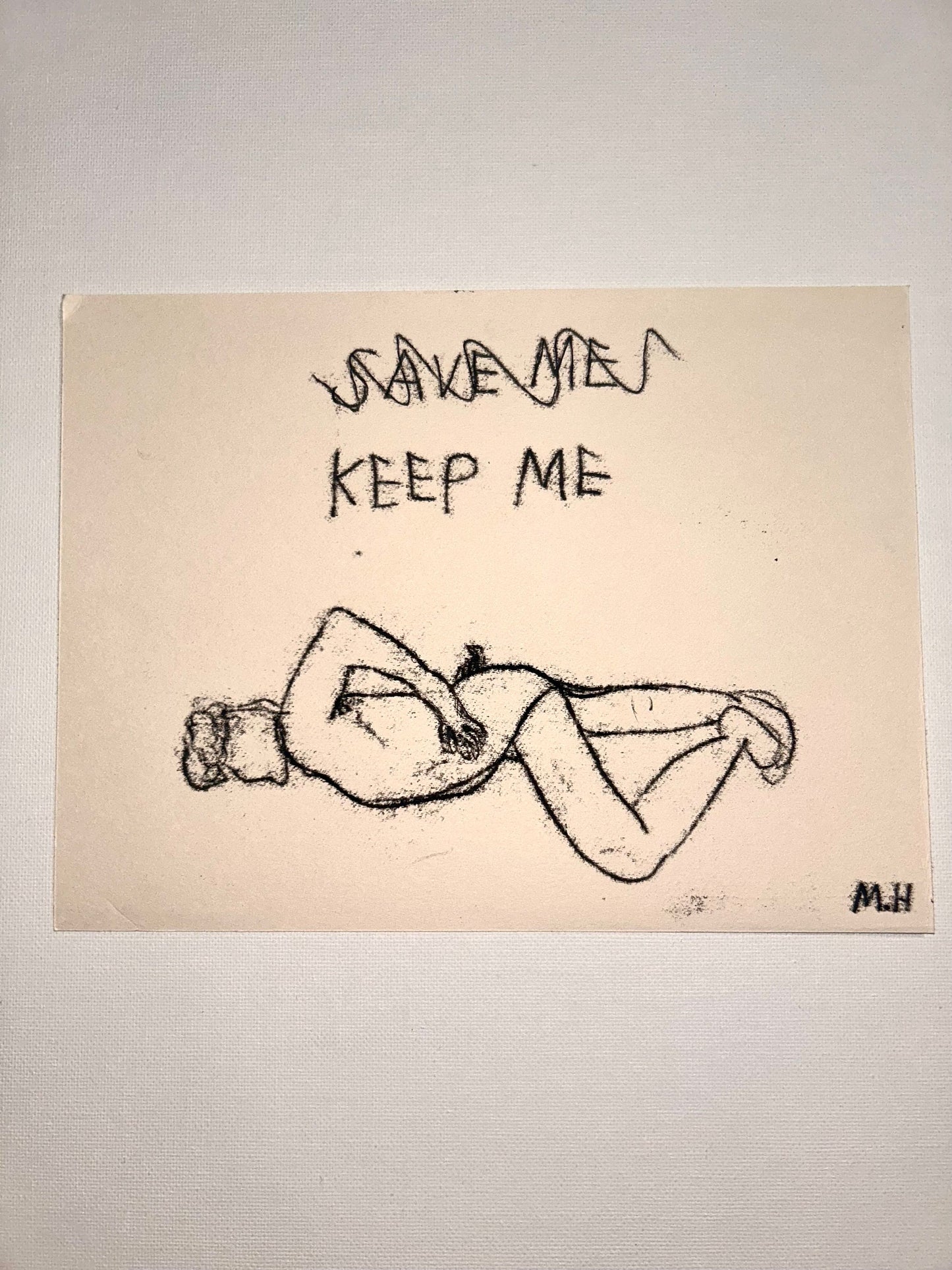 Max Hammond “Keep Me” Original Monoprint, print, contemporary confessional artist, signed, dated, print, 1/1, Tracey Emin, art