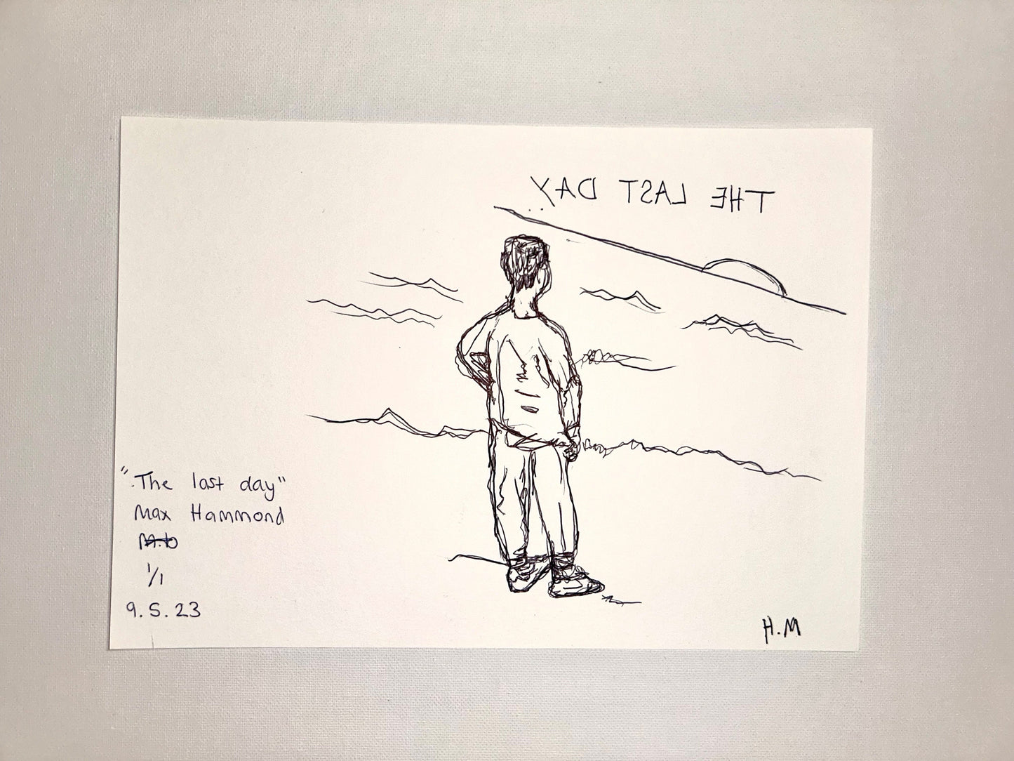 Max Hammond “The Last Day” Original Monoprint, print, contemporary confessional artist, signed, dated, print, 1/1, Tracey Emin, art