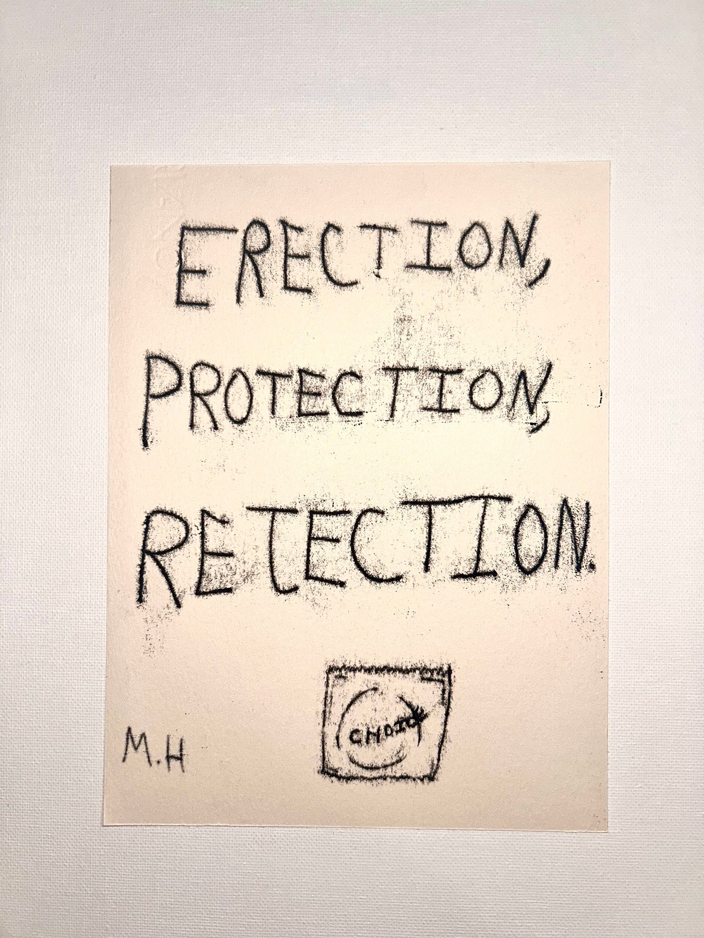 Max Hammond “Rejection” Original Monoprint, print, contemporary confessional artist, signed, dated, print, 1/1, Tracey Emin, art