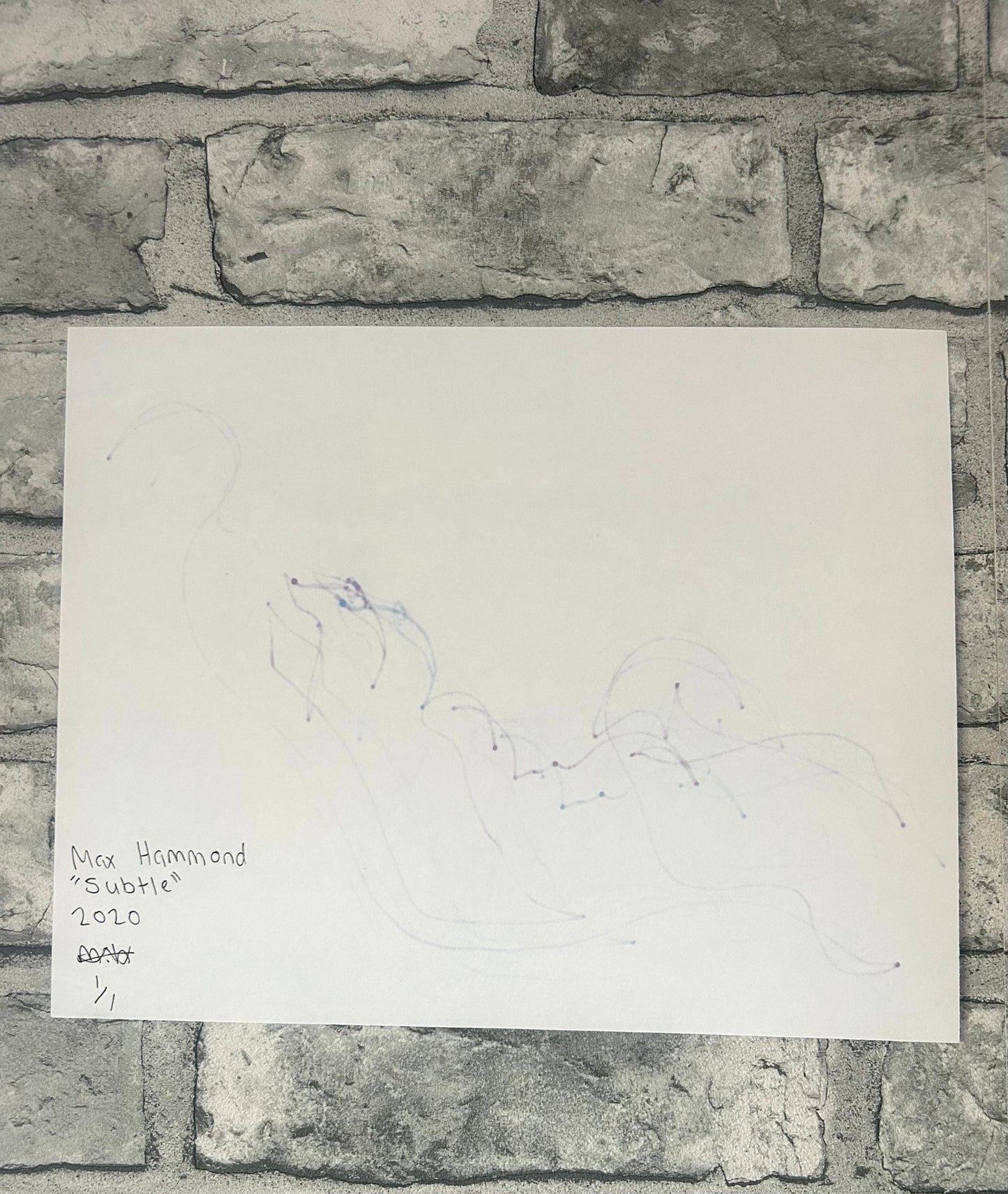 Max Hammond “Subtle” Large nude, figure drawing, home decor, Original, Contemporary Confessional artist, Signed, gift, art, Drawing, 1/1