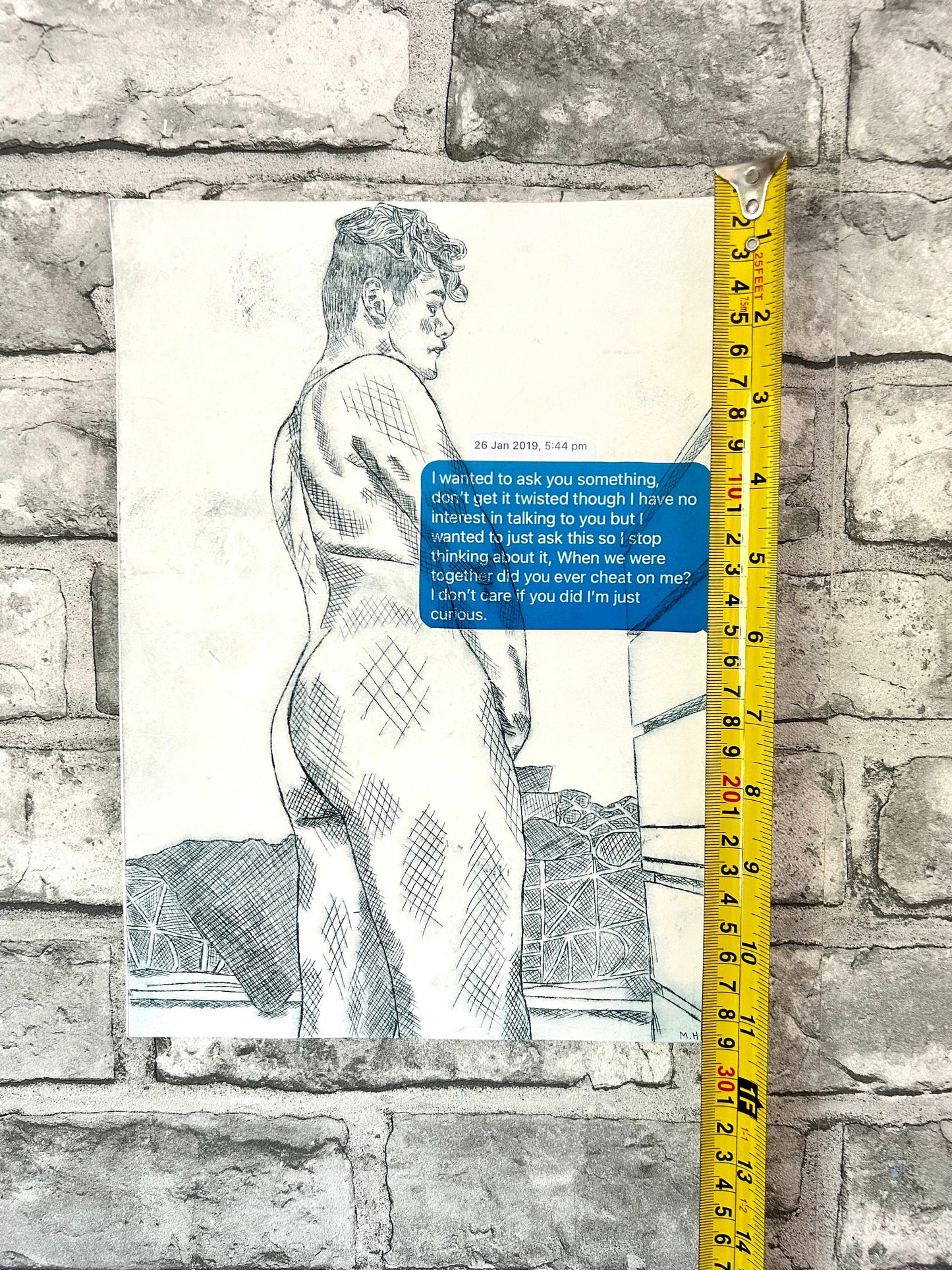 Max Hammond “Together” 2020, drypoint, print, confessional, art, nude, Tracey emin, gay, figure, home, decor, gift, black collection