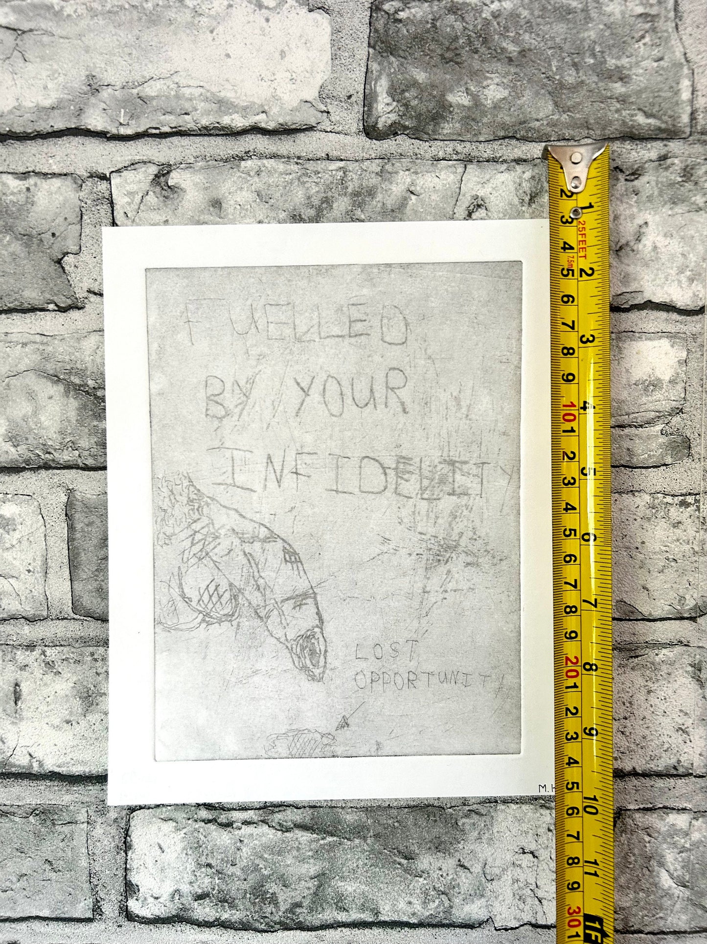 Max Hammond “Infidelity” 2021, drypoint, print, confessional, art, nude, Tracey emin, gay, figure, home, decor, gift, black collection