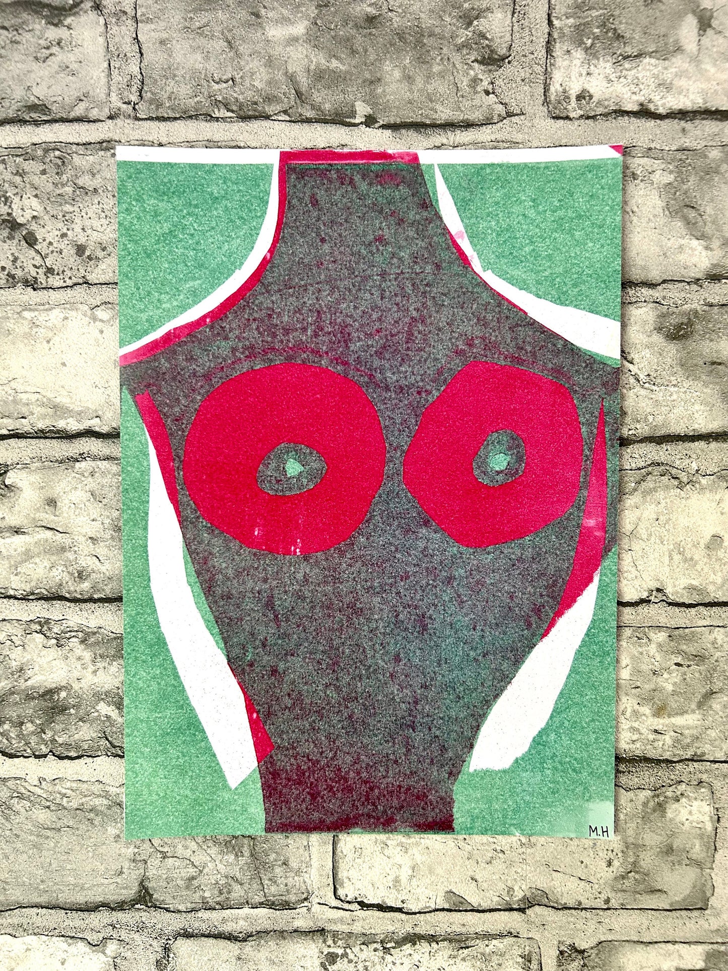 Max Hammond “Bust” 2019, print, confessional, art, nude, Tracey emin, gay, figure, home, decor, gift, black collection