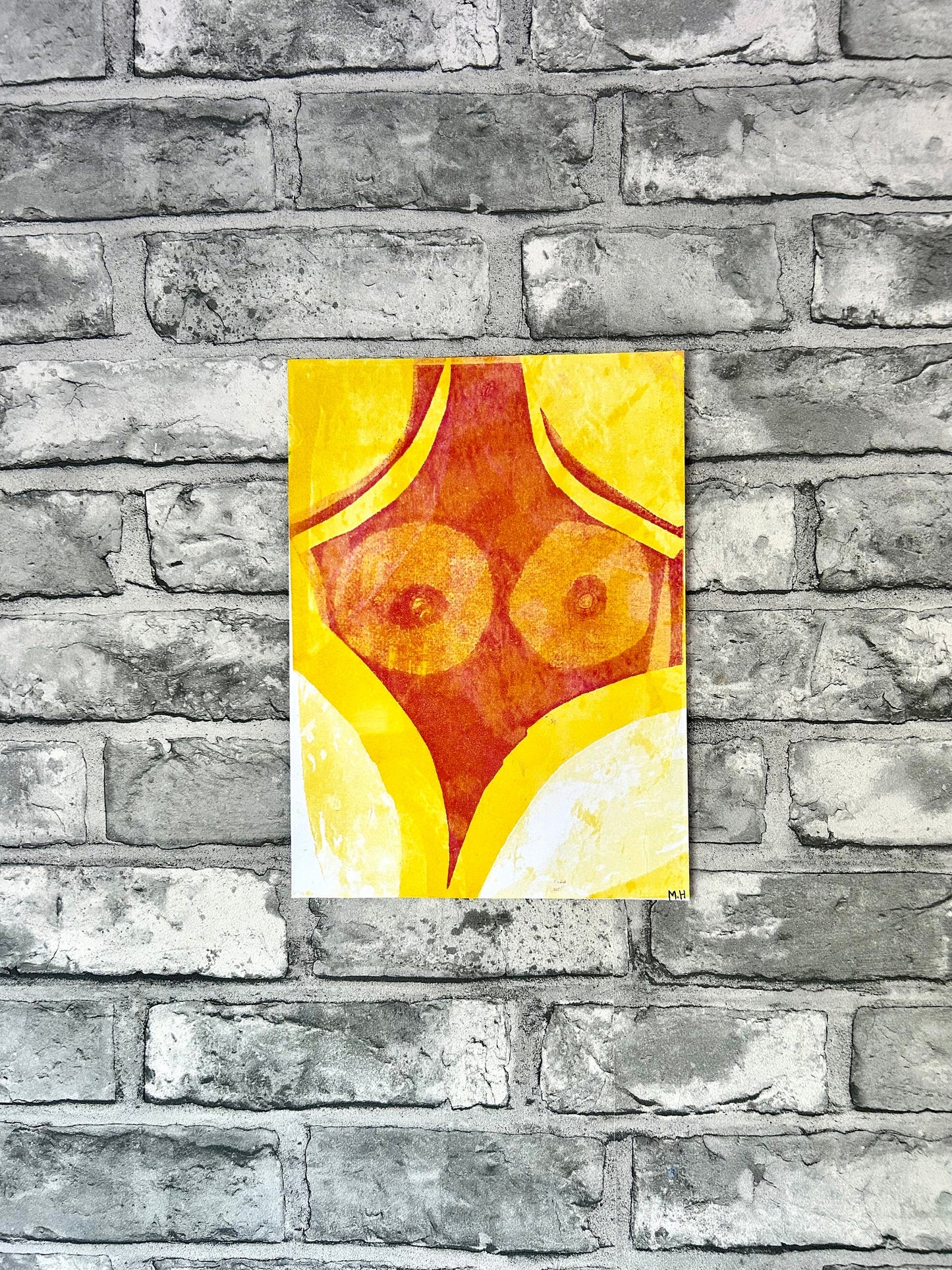Max Hammond “Nips” 2019, print, confessional, art, nude, Tracey emin, gay, figure, home, decor, gift, black collection, screen print