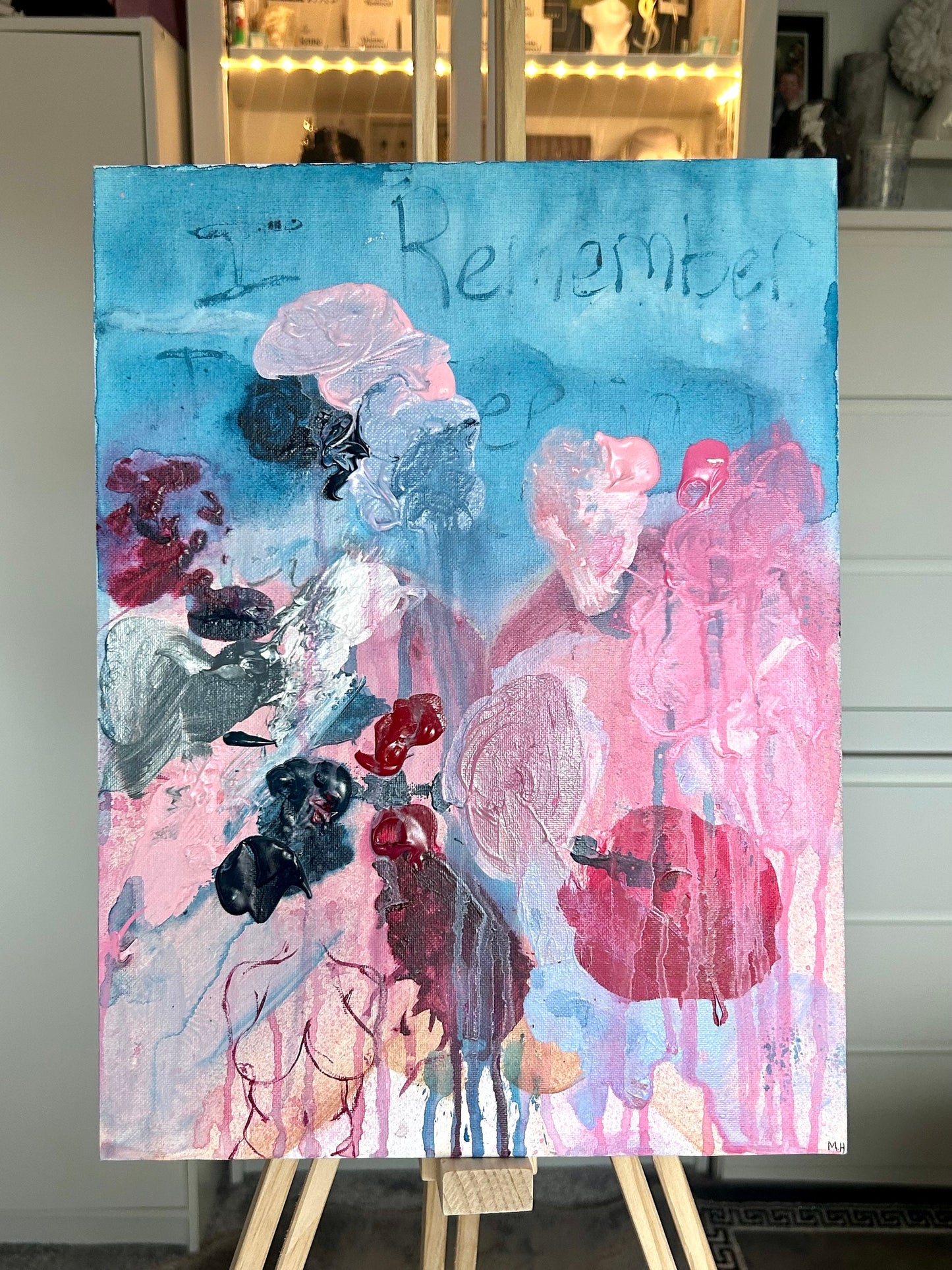 Max Hammond “I remember the feeling well” 2023, oil painting, acrylic painting, Tracey Emin, abstract, painting, gift, gay, lgbt