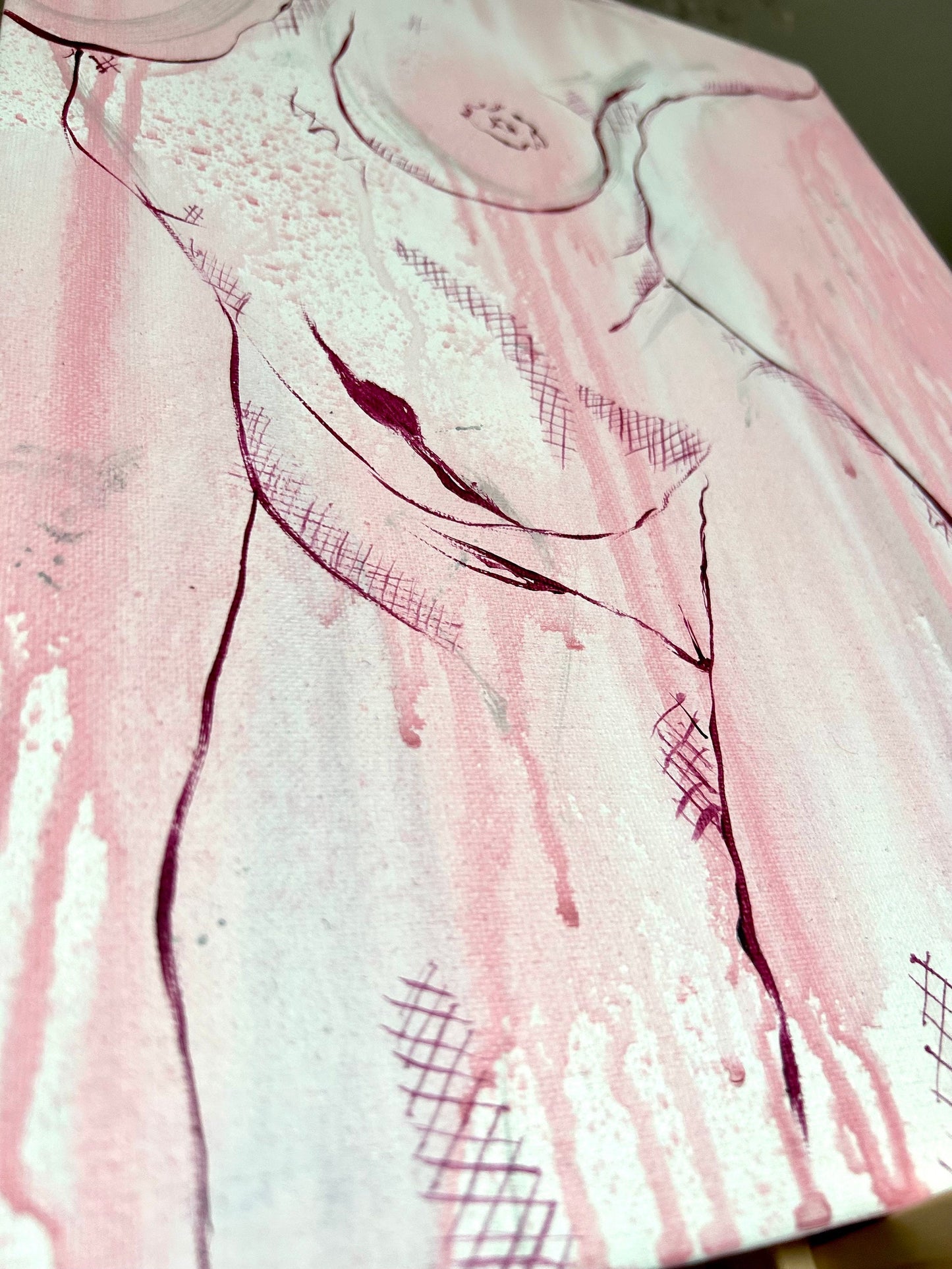 Max Hammond “The Figure You Left Me With” 2023, oil painting, acrylic painting, Tracey Emin, abstract, painting, gift, gay, lgbt