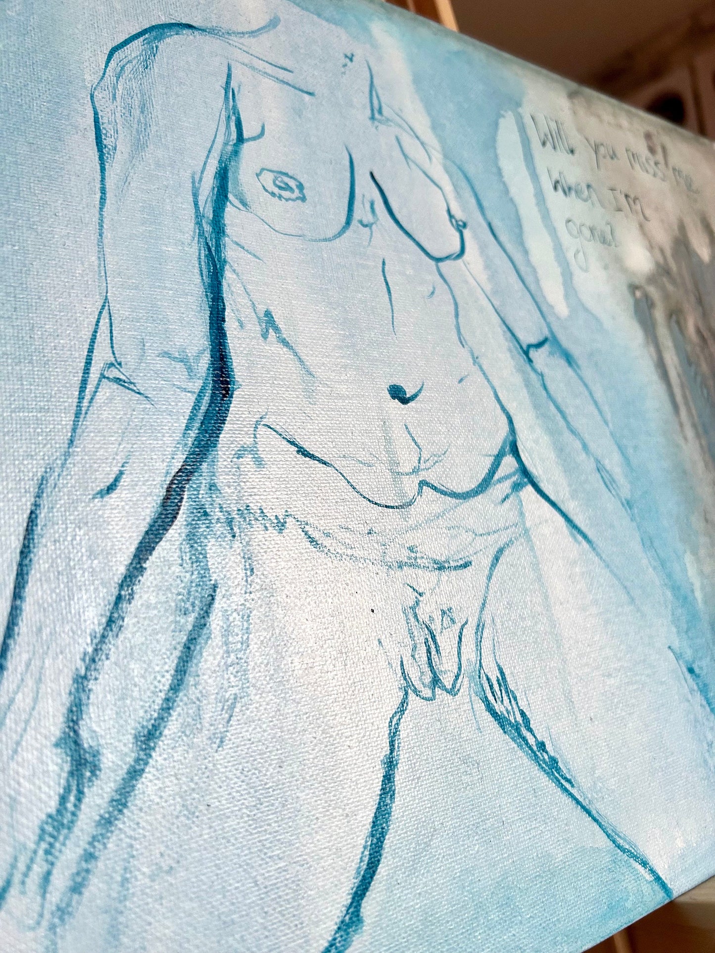 Max Hammond “Will You Miss Me When I’m Gone?” 2023, oil painting, acrylic painting, Tracey Emin, abstract, painting, gift, gay, lgbt