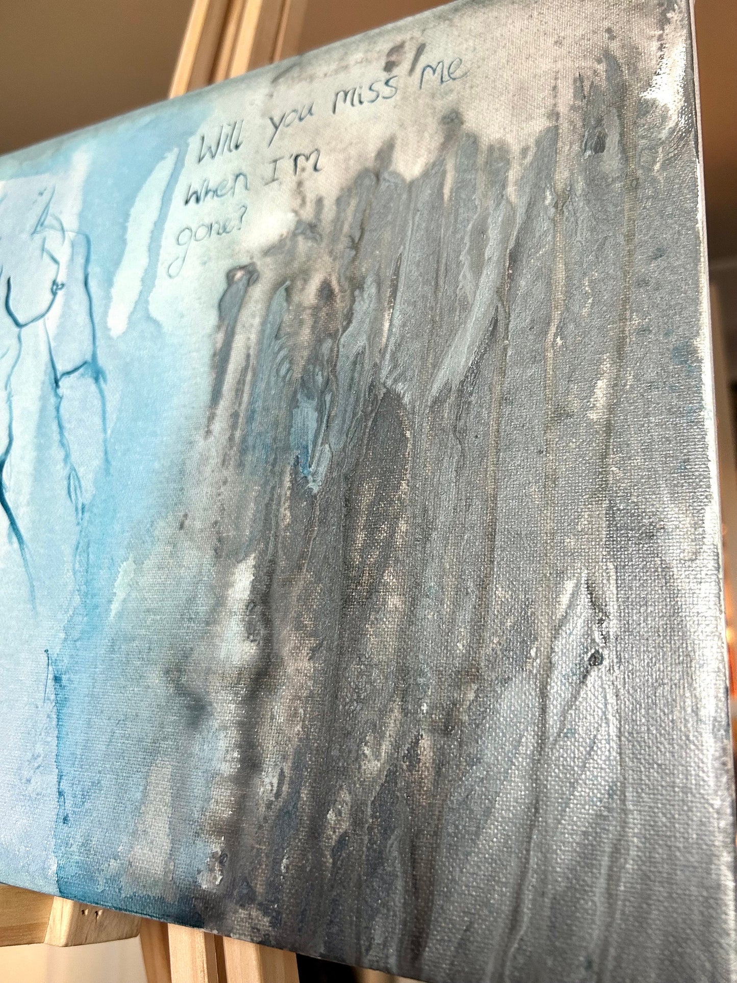 Max Hammond “Will You Miss Me When I’m Gone?” 2023, oil painting, acrylic painting, Tracey Emin, abstract, painting, gift, gay, lgbt