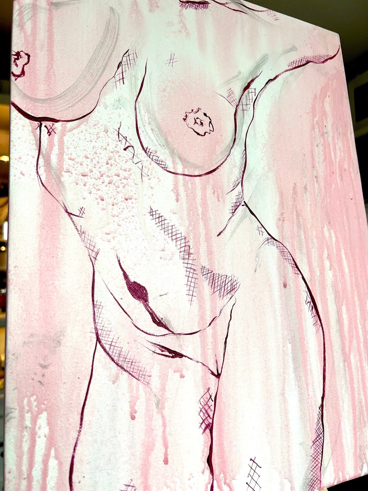 Max Hammond “The Figure You Left Me With” 2023, oil painting, acrylic painting, Tracey Emin, abstract, painting, gift, gay, lgbt