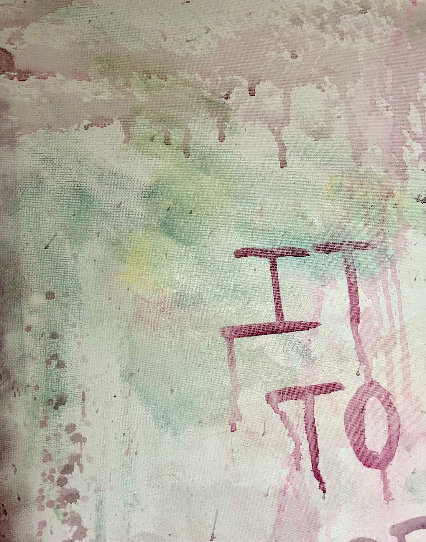 Max Hammond “It Hurts To Think Of You” 2022, watercolour painting, Tracey Emin, pastel, quote, abstract, painting, gift, gay, lgbt