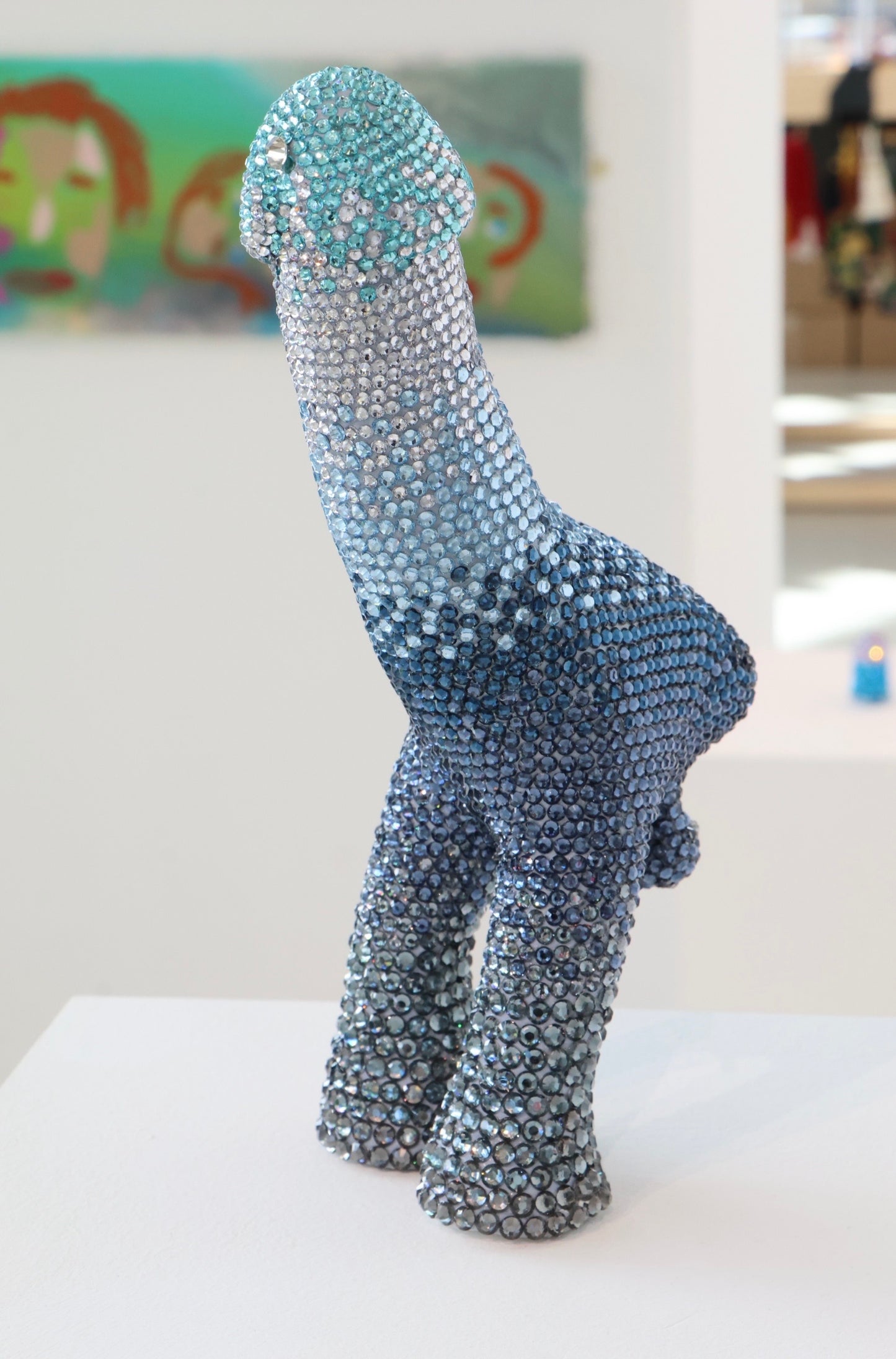 Large Contemporary Penis Glass Clay Fine Art Phallus Phallic Erotic Rhinestone Sculpture LGBT Queer Gay Art By Max Hammond Studio