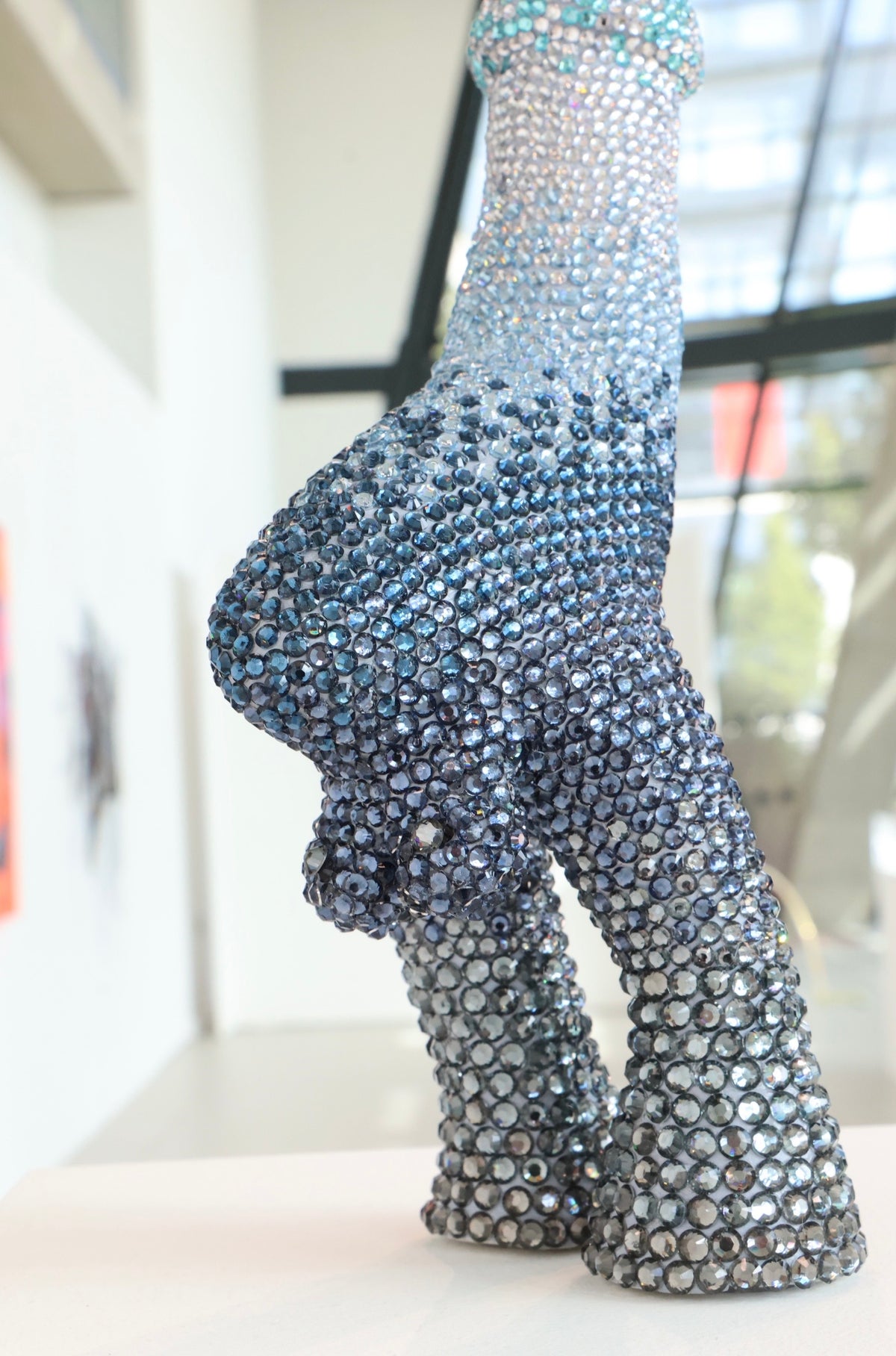 Large Contemporary Penis Glass Clay Fine Art Phallus Phallic Erotic Rhinestone Sculpture LGBT Queer Gay Art By Max Hammond Studio