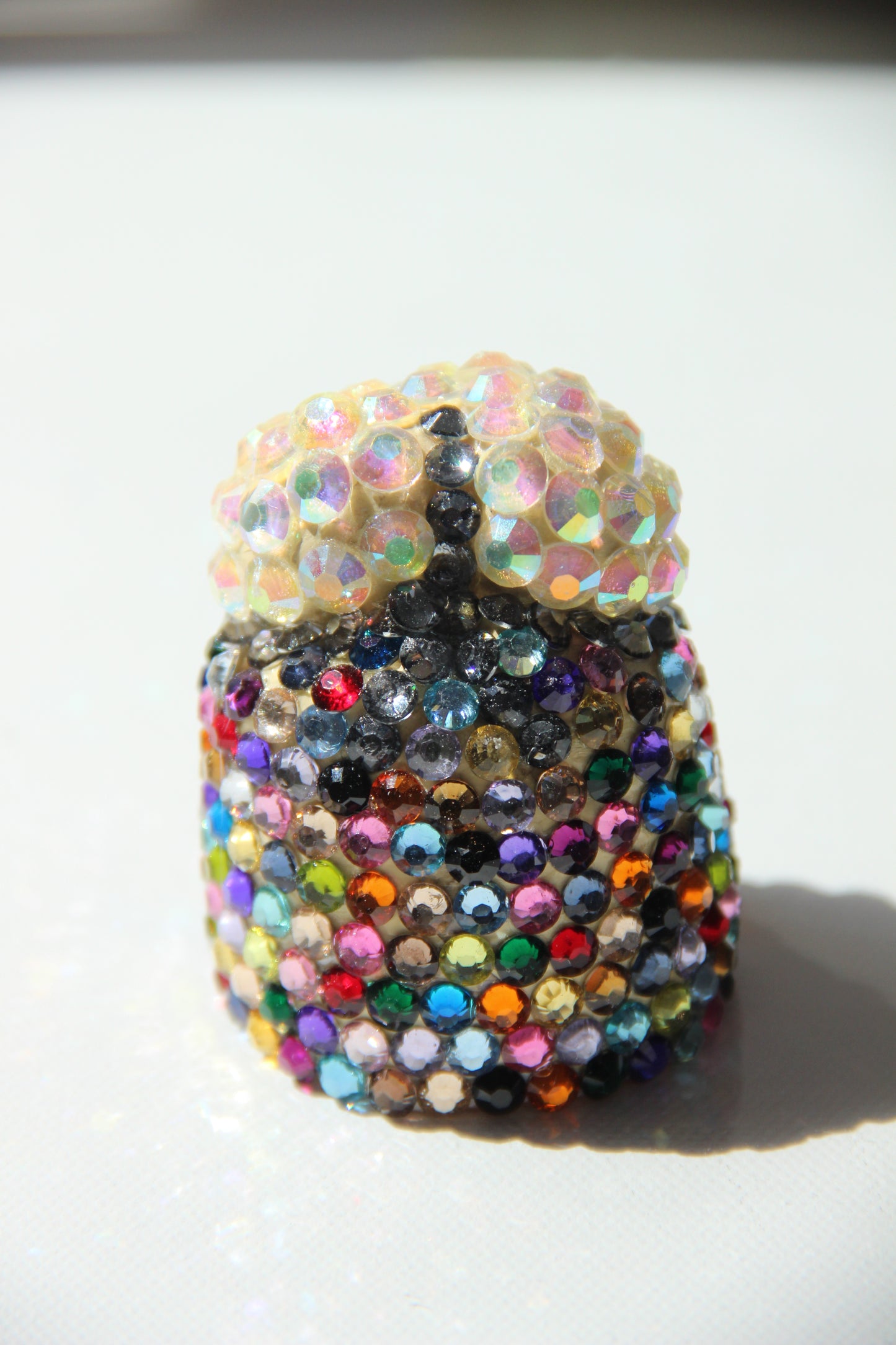 Rainbow Iridescent Glass Clay Erotic Phallus Phallic Erotic Rhinestone Sculpture LGBT Queer Art By Max Hammond Studio