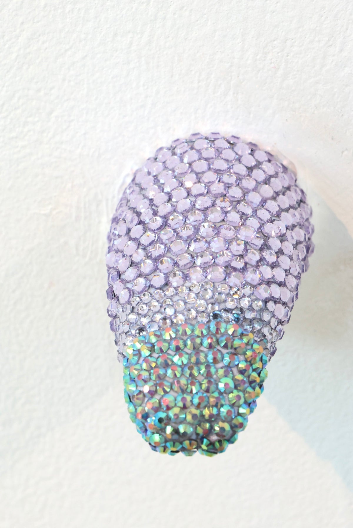 Purple Contemporary Penis Glass Clay Fine Art Phallus Phallic Erotic Rhinestone Sculpture LGBT Queer Gay Art By Max Hammond Studio