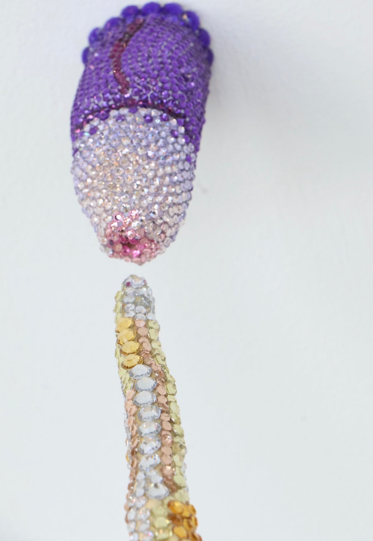 ‘Drink My Piss’ Contemporary Penis Nude Glass Clay Erotic Phallus Phallic Erotic Rhinestone Sculpture LGBT Fine Art Queer Gay Art By Max Hammond Studio