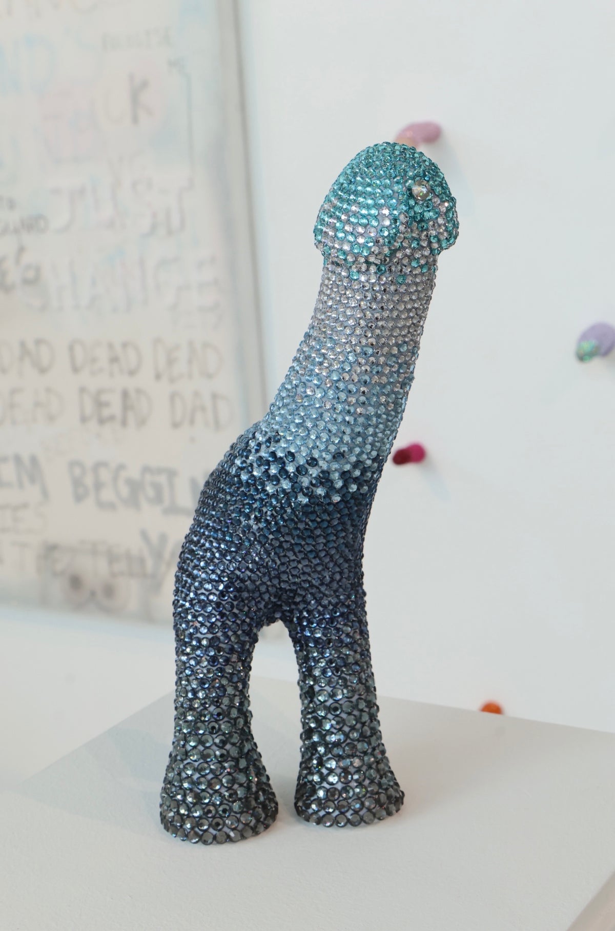 Large Contemporary Penis Glass Clay Fine Art Phallus Phallic Erotic Rhinestone Sculpture LGBT Queer Gay Art By Max Hammond Studio