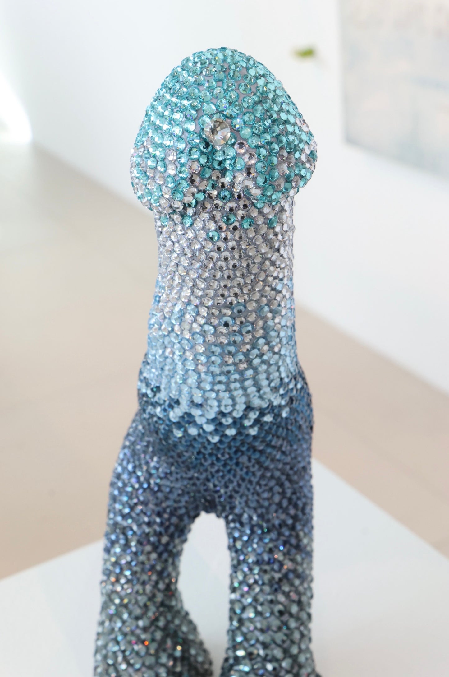 Large Contemporary Penis Glass Clay Fine Art Phallus Phallic Erotic Rhinestone Sculpture LGBT Queer Gay Art By Max Hammond Studio