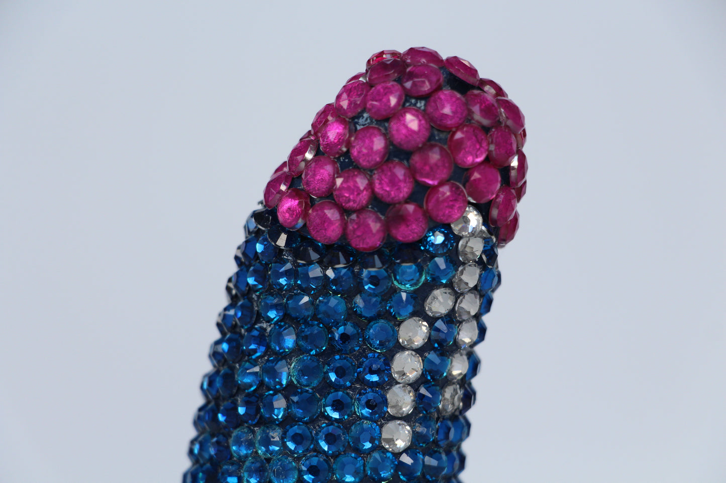 Blue Phallus Erotic Fine Art Glass Embellished Sculpture Gay Art LGBT Queer Collectible By Max Hammond Studio