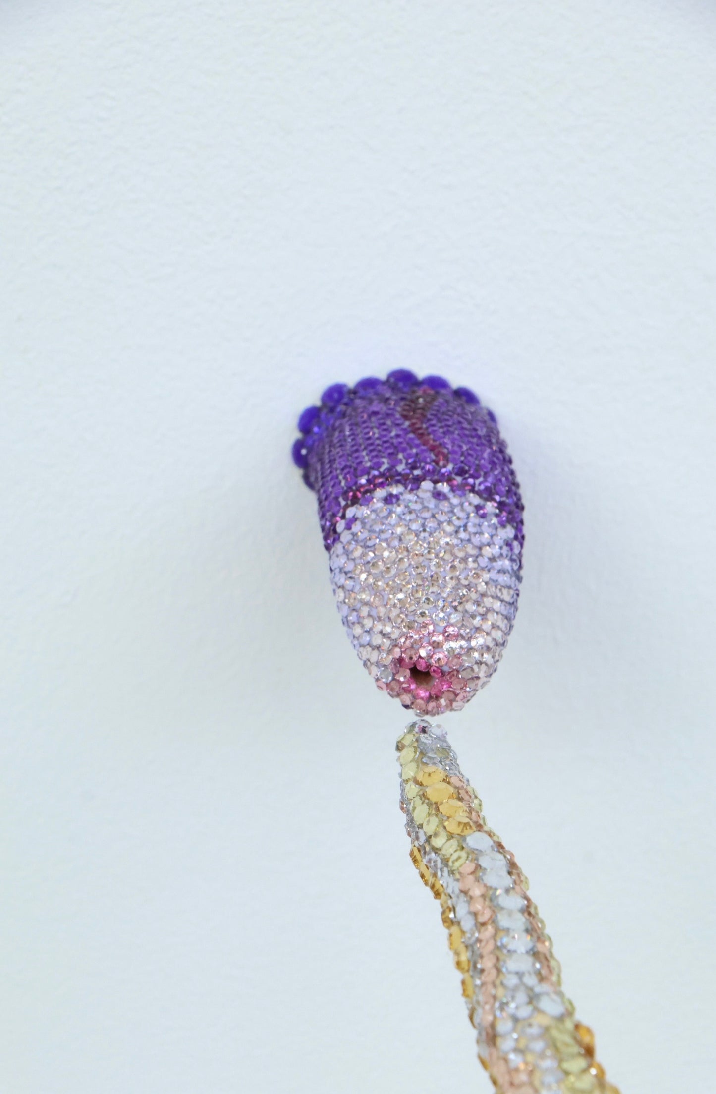 ‘Drink My Piss’ Contemporary Penis Nude Glass Clay Erotic Phallus Phallic Erotic Rhinestone Sculpture LGBT Fine Art Queer Gay Art By Max Hammond Studio