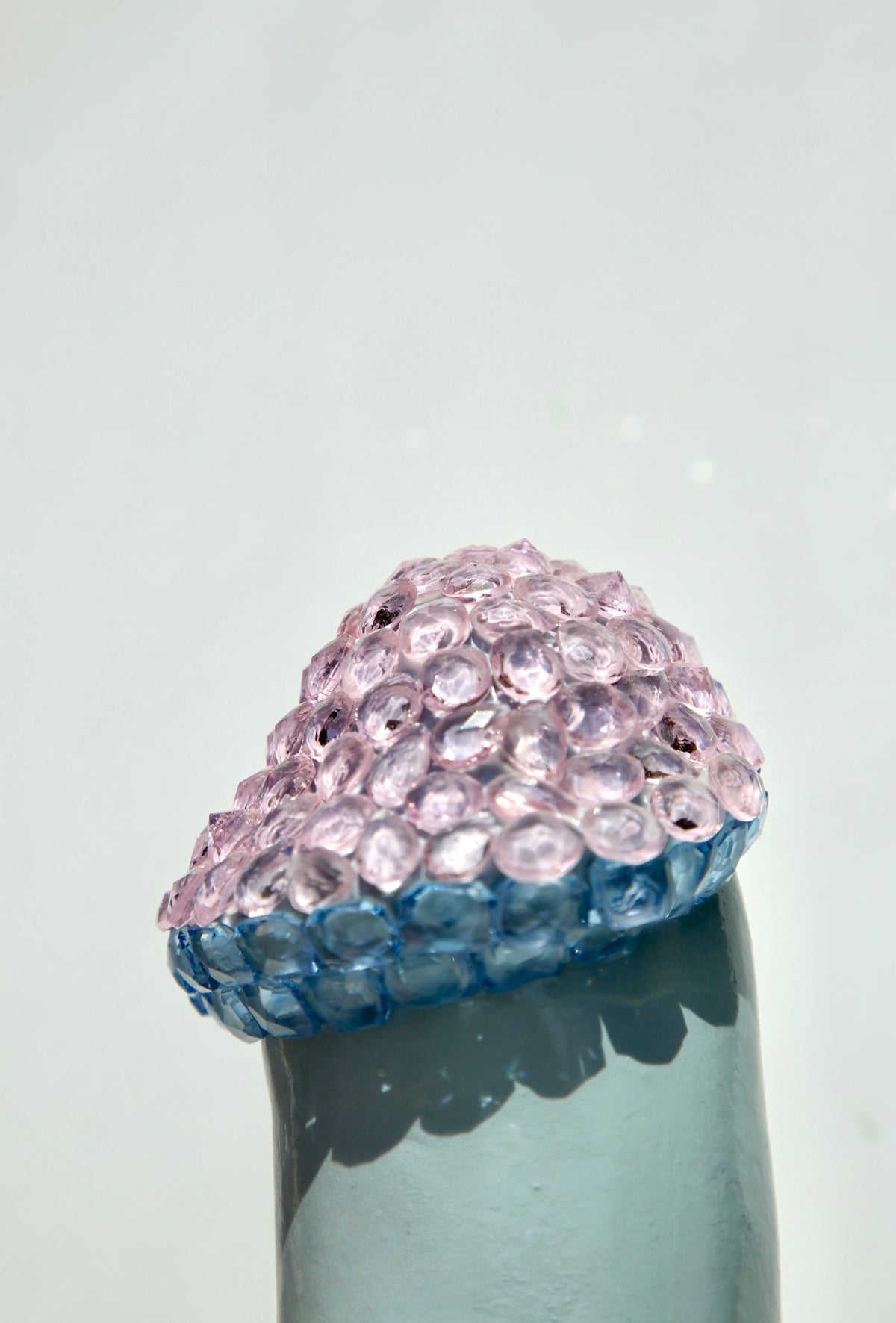 Large Contemporary Penis Nude Glass Clay Erotic Phallus Phallic Erotic Rhinestone Sculpture LGBT Queer Art By Max Hammond Studio