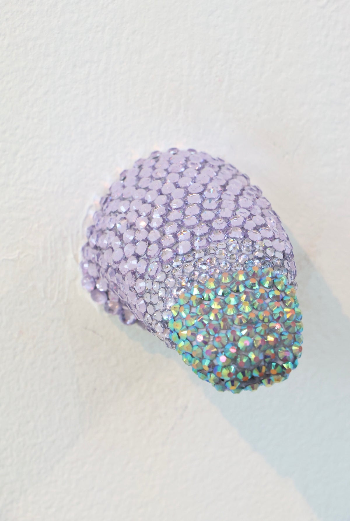 Purple Contemporary Penis Glass Clay Fine Art Phallus Phallic Erotic Rhinestone Sculpture LGBT Queer Gay Art By Max Hammond Studio