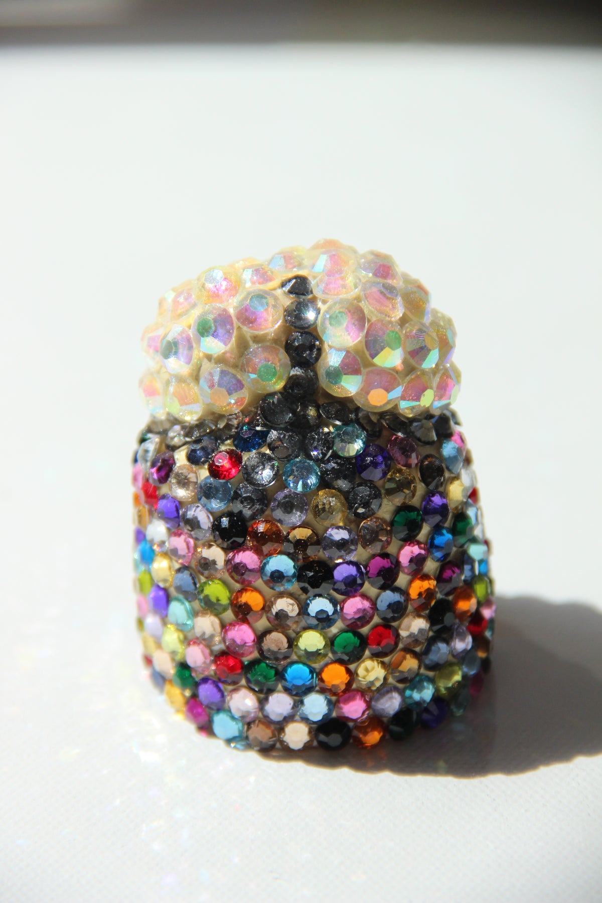 Rainbow Iridescent Glass Clay Erotic Phallus Phallic Erotic Rhinestone Sculpture LGBT Queer Art By Max Hammond Studio