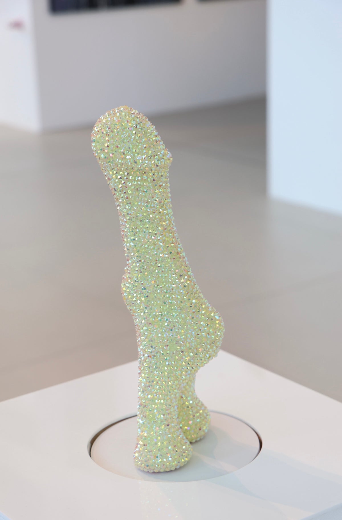 ‘SIT ON IT AND SWIVEL’ 2025 Large Crystal Rhinestone Embellished Sculpture Phallic Phallus Fine Art Contemporary LGBT Gay Art By Max Hammond Studio