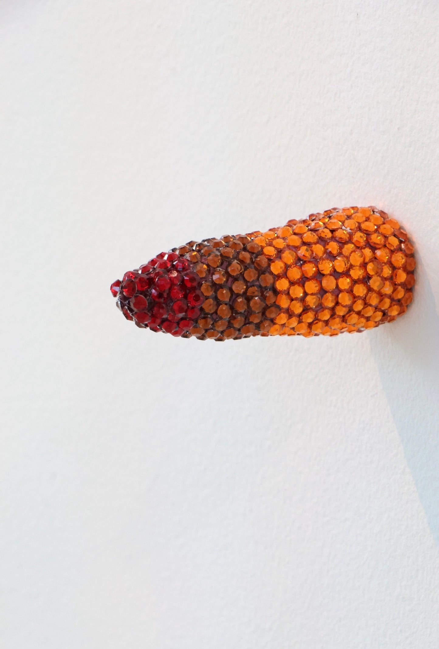 Red, Orange, Brown Glass Clay Erotic Phallus Phallic Erotic Rhinestone Sculpture LGBT Queer Art By Max Hammond Studio