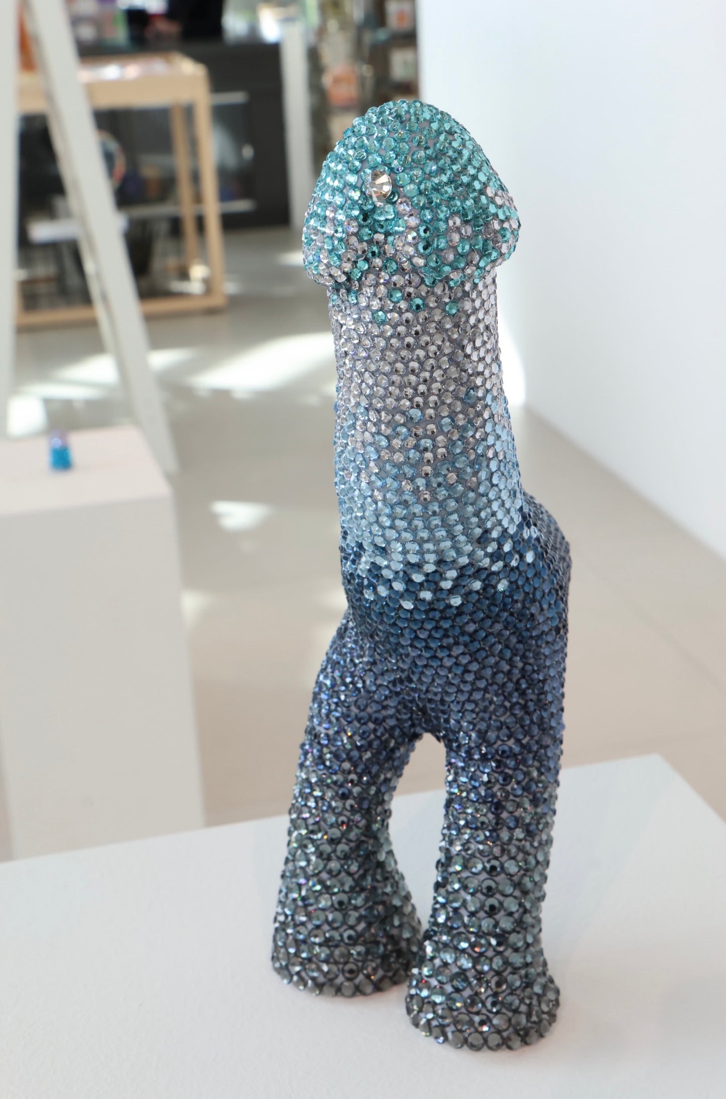 Large Contemporary Penis Glass Clay Fine Art Phallus Phallic Erotic Rhinestone Sculpture LGBT Queer Gay Art By Max Hammond Studio
