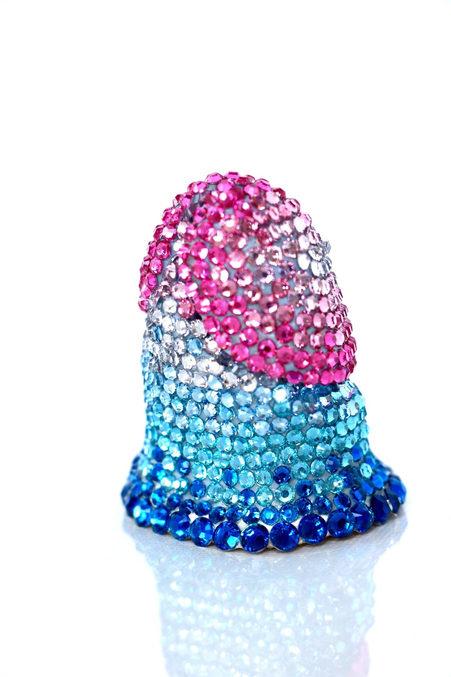 Contemporary Penis Nude Glass Clay Erotic Phallus Phallic Erotic Rhinestone Sculpture LGBT Queer Art By Max Hammond Studio