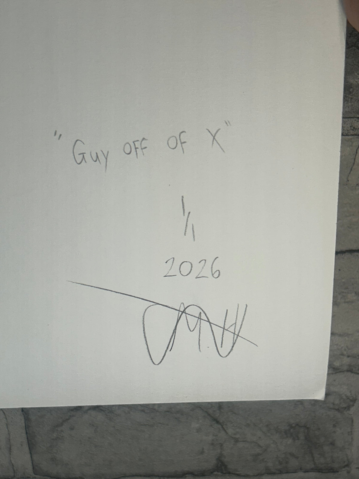 ‘Guy Off Of X’ (2026) Unique Original Gay Art | Fine Liner Queer Erotic Drawing | Male Nude Phallus Phallic Fine Liner Gay Artwork One of a kind 1/1 By Artist Max Hammond