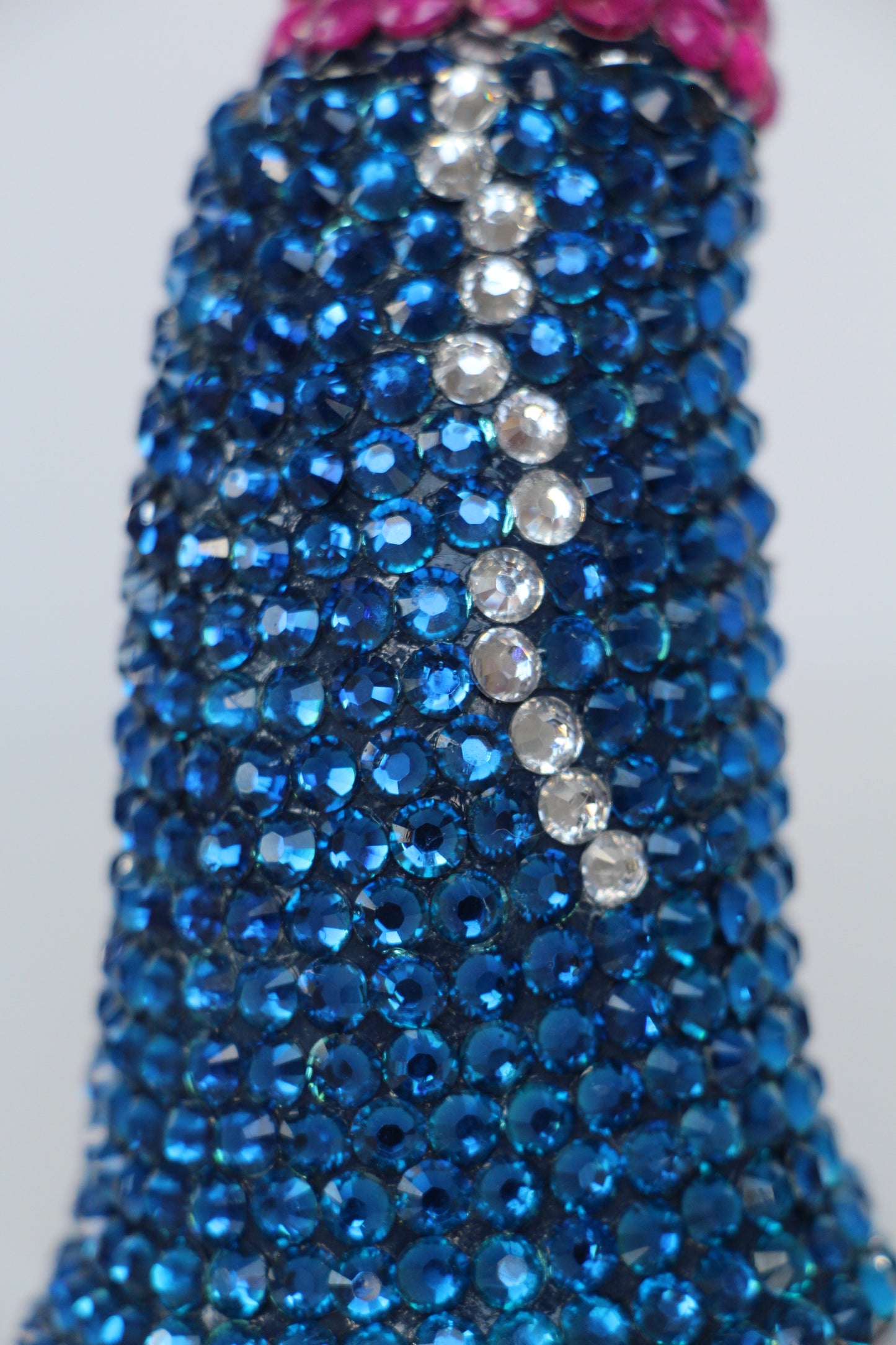 Blue Phallus Erotic Fine Art Glass Embellished Sculpture Gay Art LGBT Queer Collectible By Max Hammond Studio