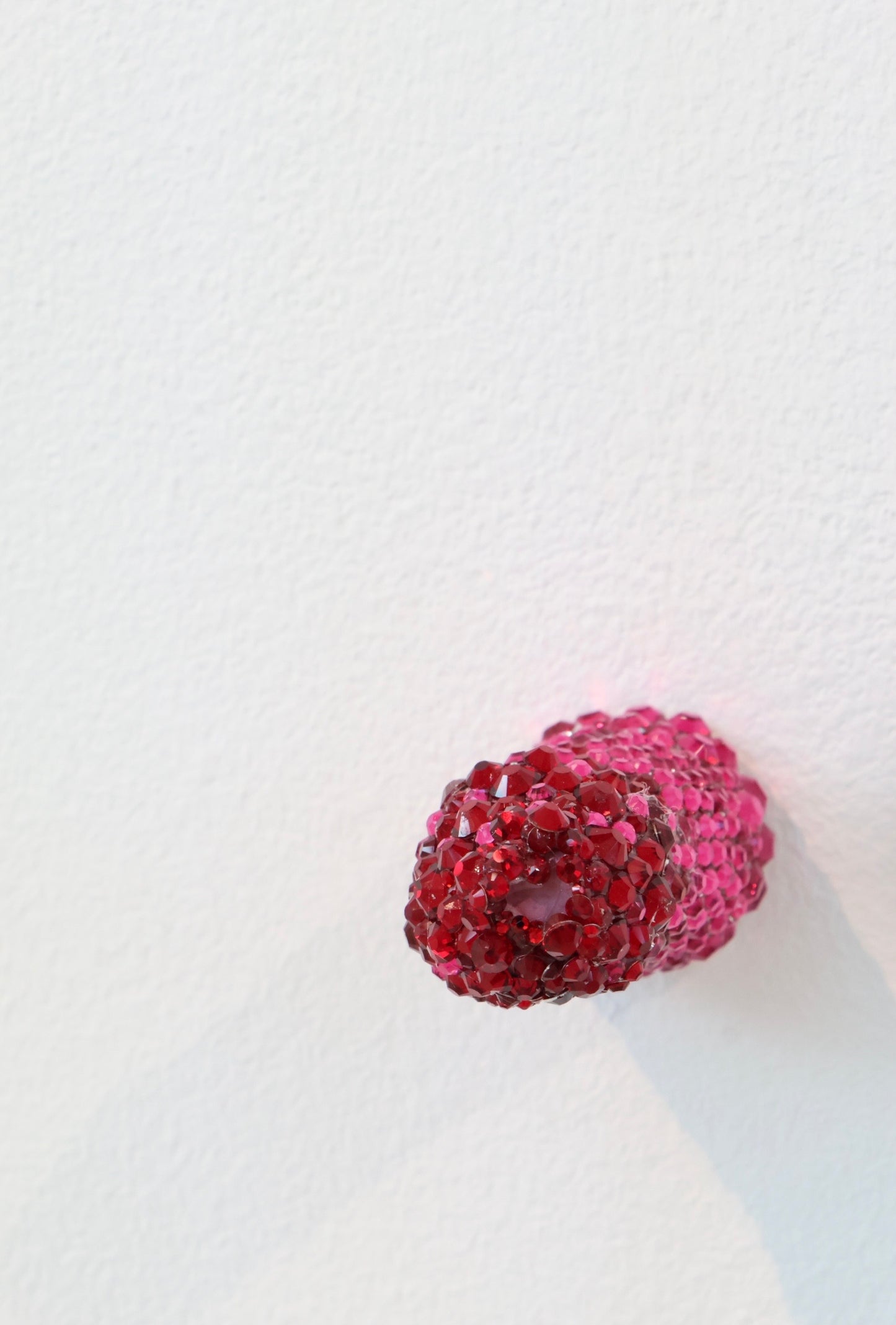 Red, Pink Fade Glass Clay Erotic Phallus Phallic Erotic Rhinestone Sculpture LGBT Queer Art By Max Hammond Studio