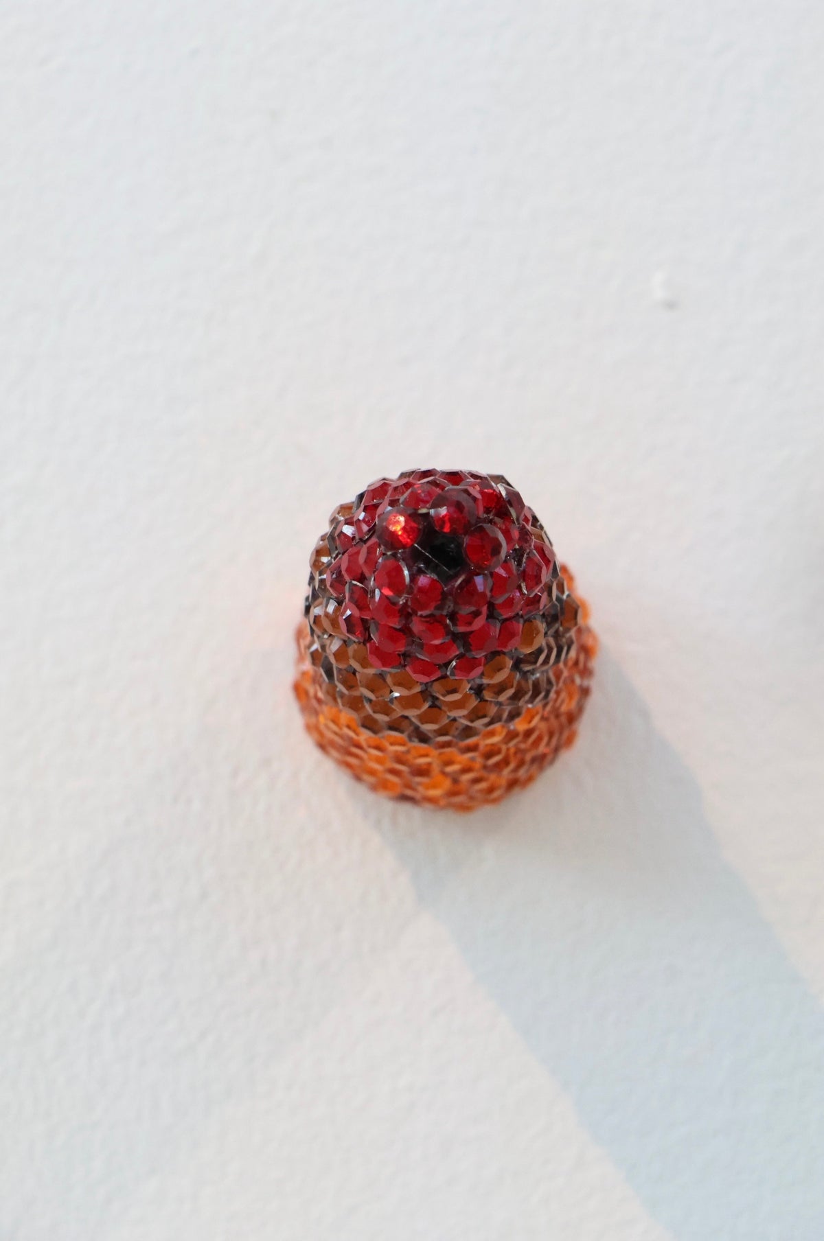Red, Orange, Brown Glass Clay Erotic Phallus Phallic Erotic Rhinestone Sculpture LGBT Queer Art By Max Hammond Studio