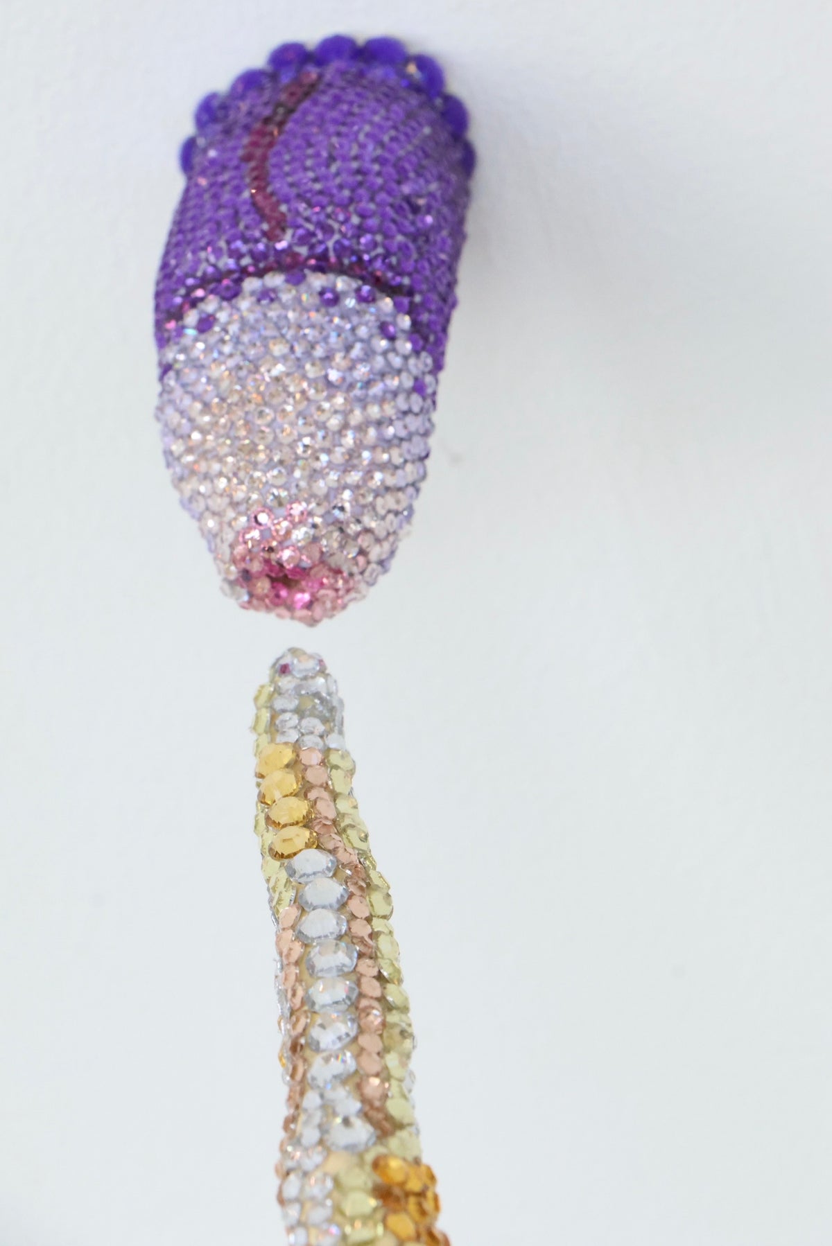 ‘Drink My Piss’ Contemporary Penis Nude Glass Clay Erotic Phallus Phallic Erotic Rhinestone Sculpture LGBT Fine Art Queer Gay Art By Max Hammond Studio