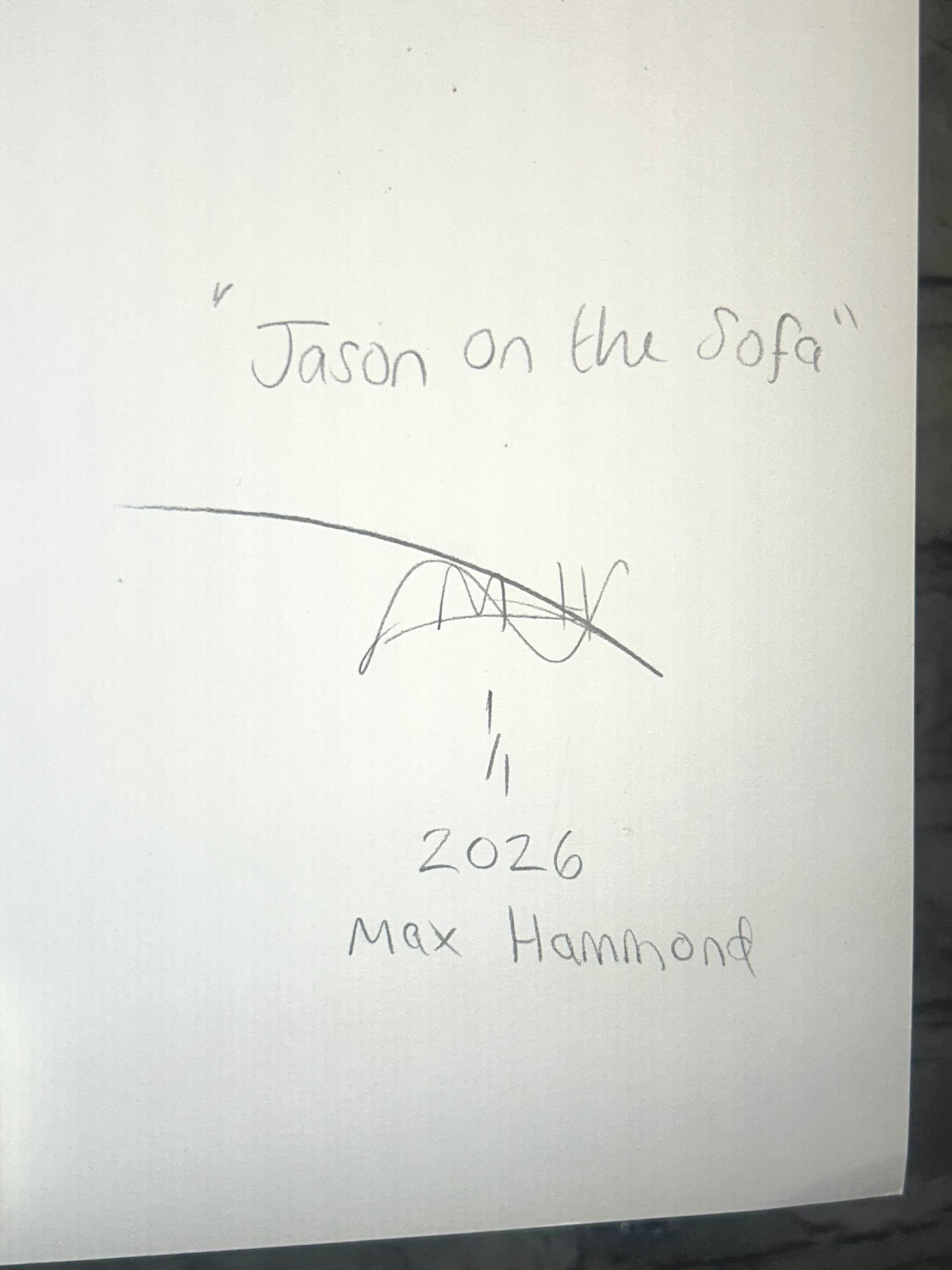 ‘Jason On The Sofa’ (2026) Unique Original Gay Art | Fine Liner Queer Erotic Drawing | Male Nude Phallus Phallic Fine Liner Gay Artwork One of a kind 1/1 By Artist Max Hammond
