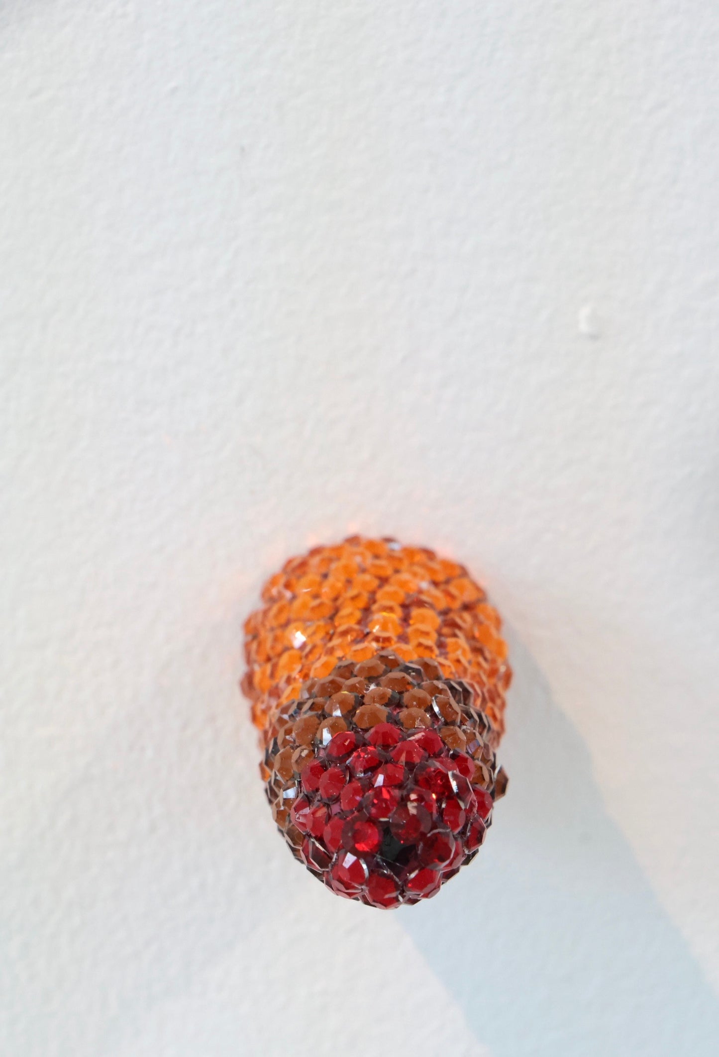 Red, Orange, Brown Glass Clay Erotic Phallus Phallic Erotic Rhinestone Sculpture LGBT Queer Art By Max Hammond Studio