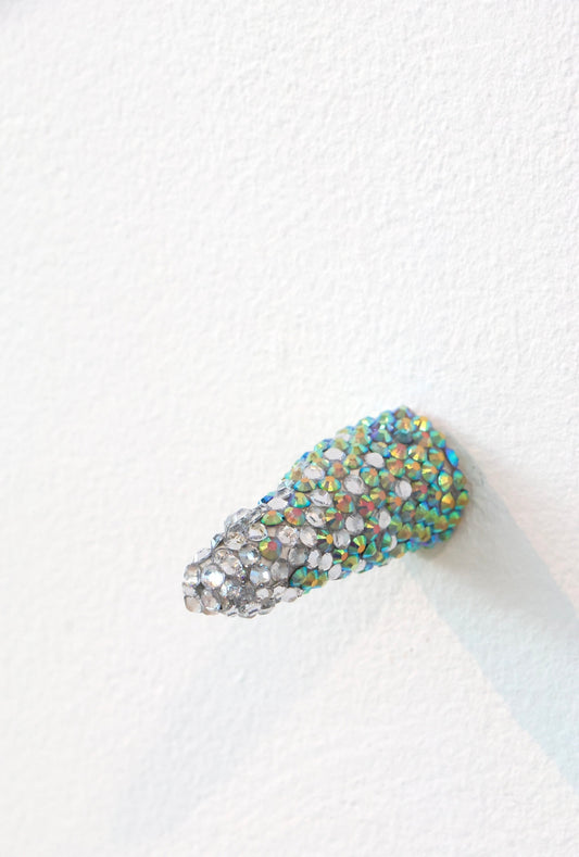 Contemporary Penis Nude Glass Clay Erotic Phallus Phallic Erotic Rhinestone Sculpture LGBT Queer Art By Max Hammond Studio
