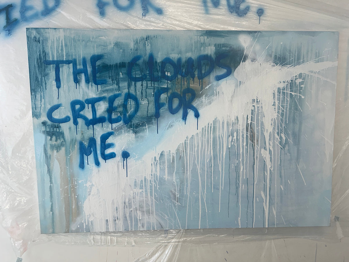 Max Hammond “The Clouds Cried For Me” 2022, Tracey Emin, abstract, painting, gift, gay, lgbt