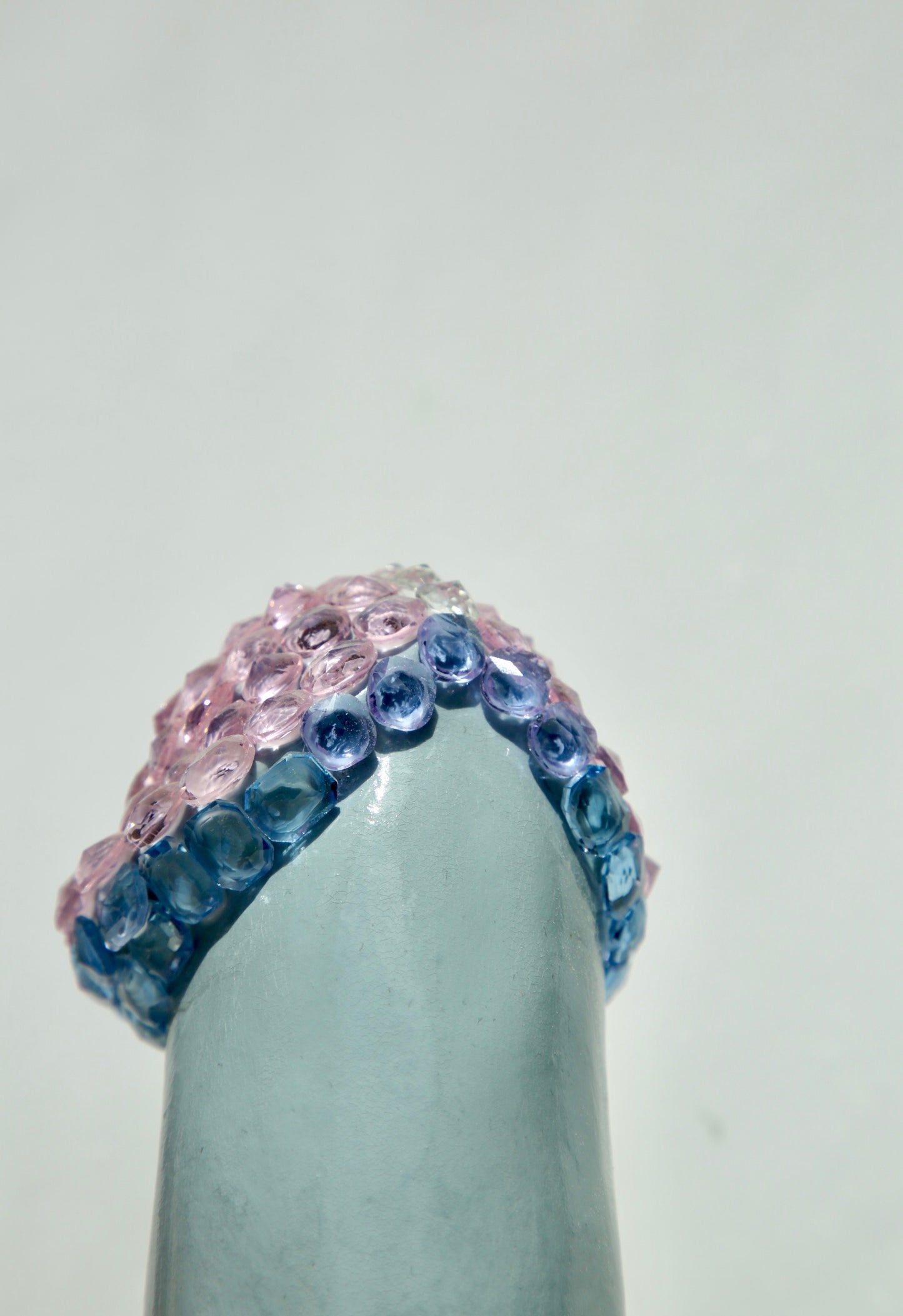 Large Contemporary Penis Nude Glass Clay Erotic Phallus Phallic Erotic Rhinestone Sculpture LGBT Queer Art By Max Hammond Studio