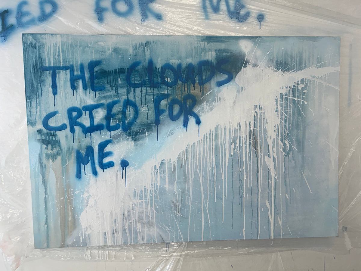 Max Hammond “The Clouds Cried For Me” 2022, Tracey Emin, abstract, painting, gift, gay, lgbt