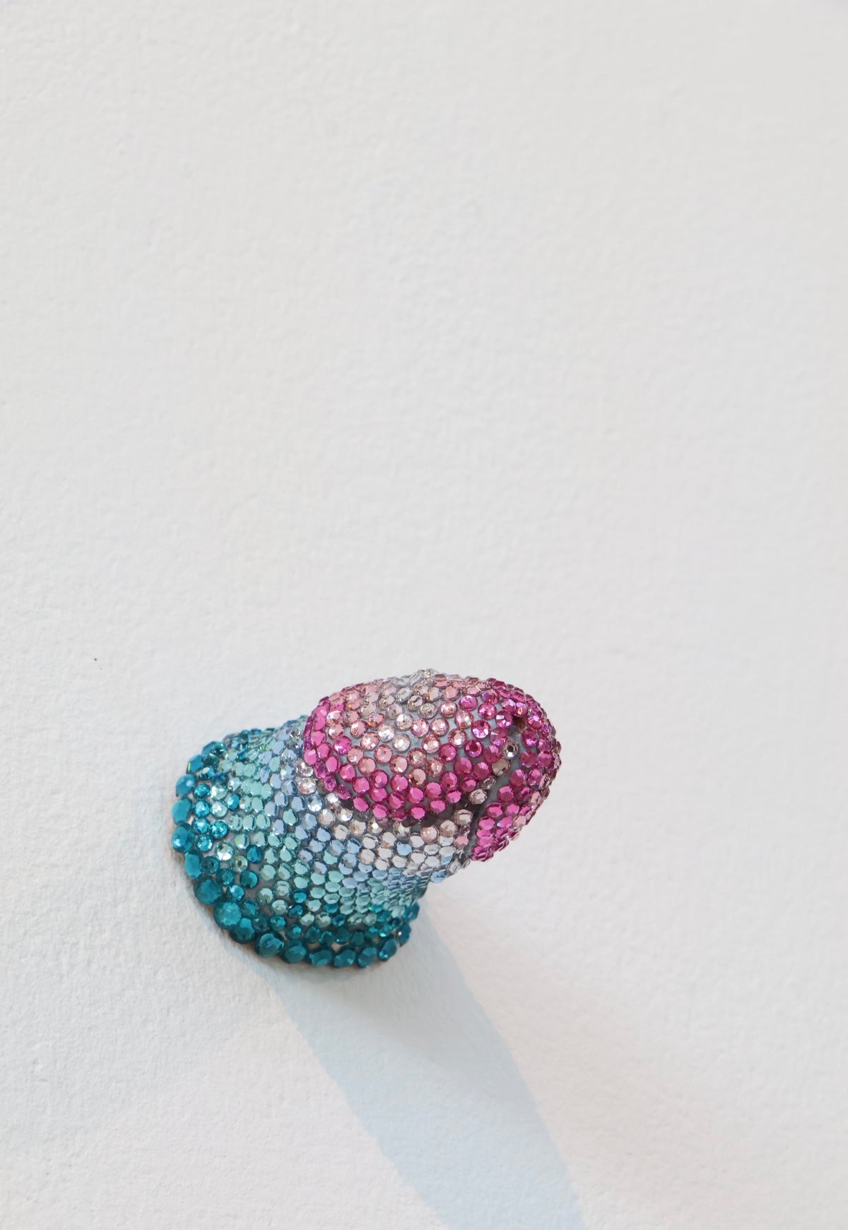 Contemporary Penis Nude Glass Clay Erotic Phallus Phallic Erotic Rhinestone Sculpture LGBT Queer Art By Max Hammond Studio