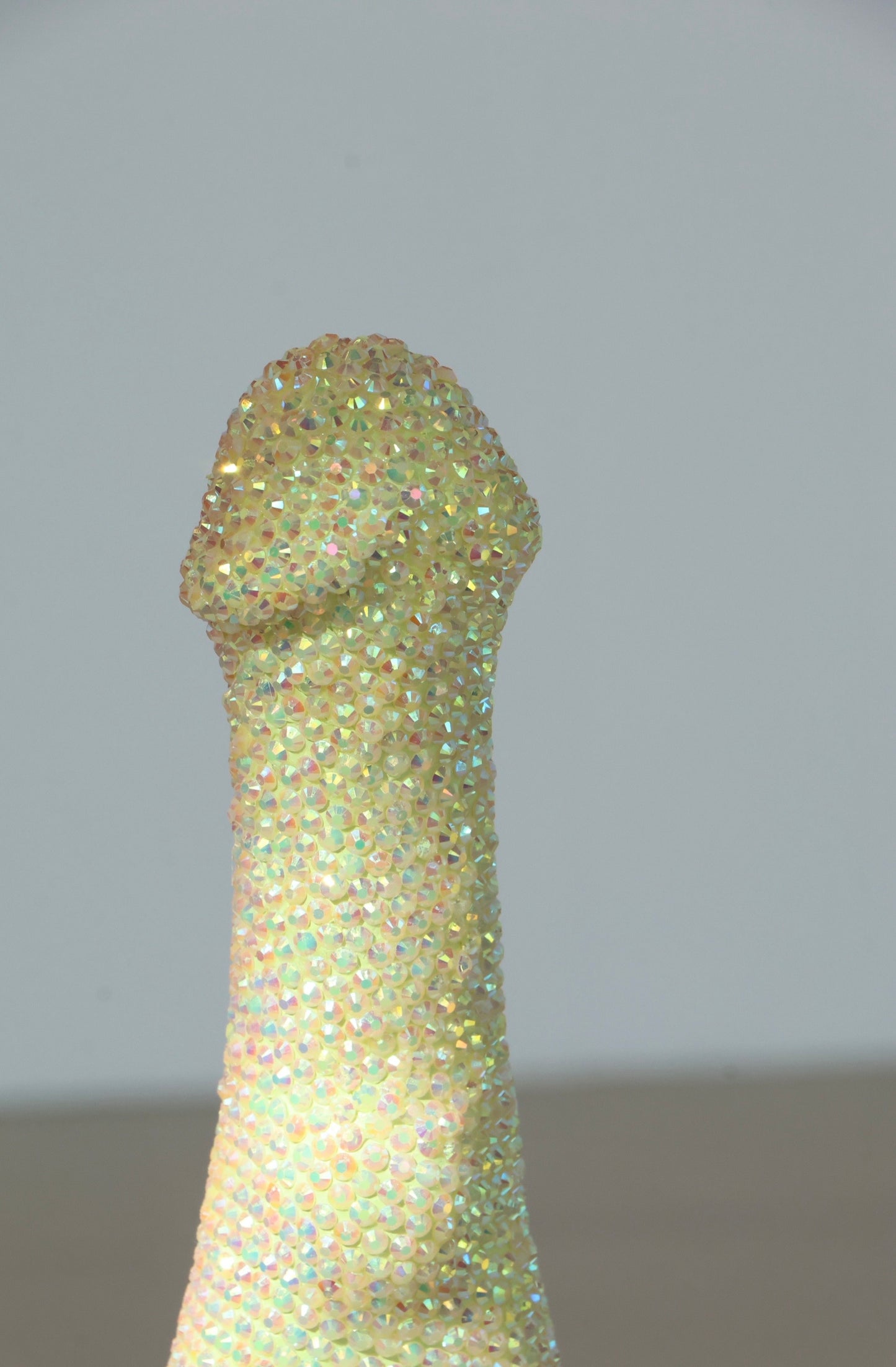 ‘SIT ON IT AND SWIVEL’ 2025 Large Crystal Rhinestone Embellished Sculpture Phallic Phallus Fine Art Contemporary LGBT Gay Art By Max Hammond Studio