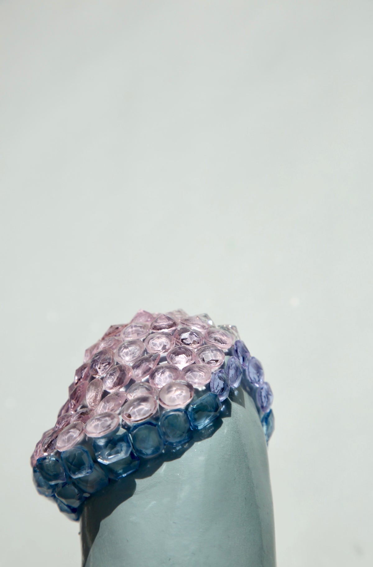 Large Contemporary Penis Nude Glass Clay Erotic Phallus Phallic Erotic Rhinestone Sculpture LGBT Queer Art By Max Hammond Studio