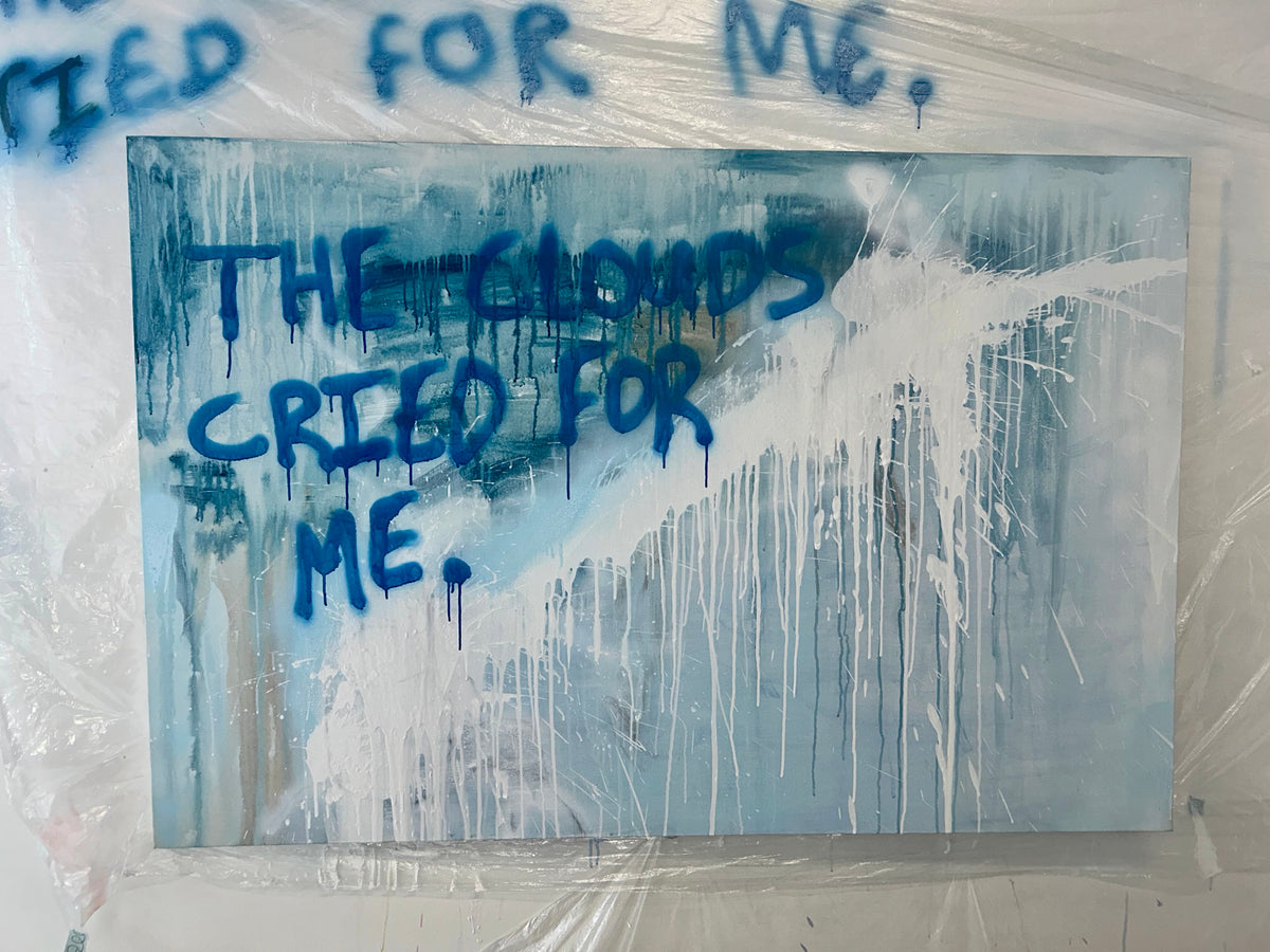 Max Hammond “The Clouds Cried For Me” 2022, Tracey Emin, abstract, painting, gift, gay, lgbt