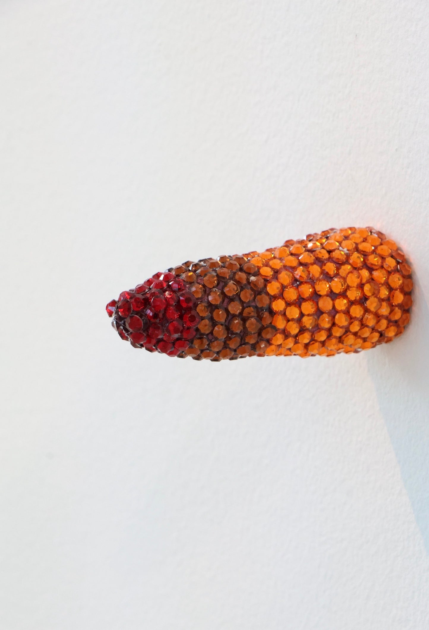 Red, Orange, Brown Glass Clay Erotic Phallus Phallic Erotic Rhinestone Sculpture LGBT Queer Art By Max Hammond Studio
